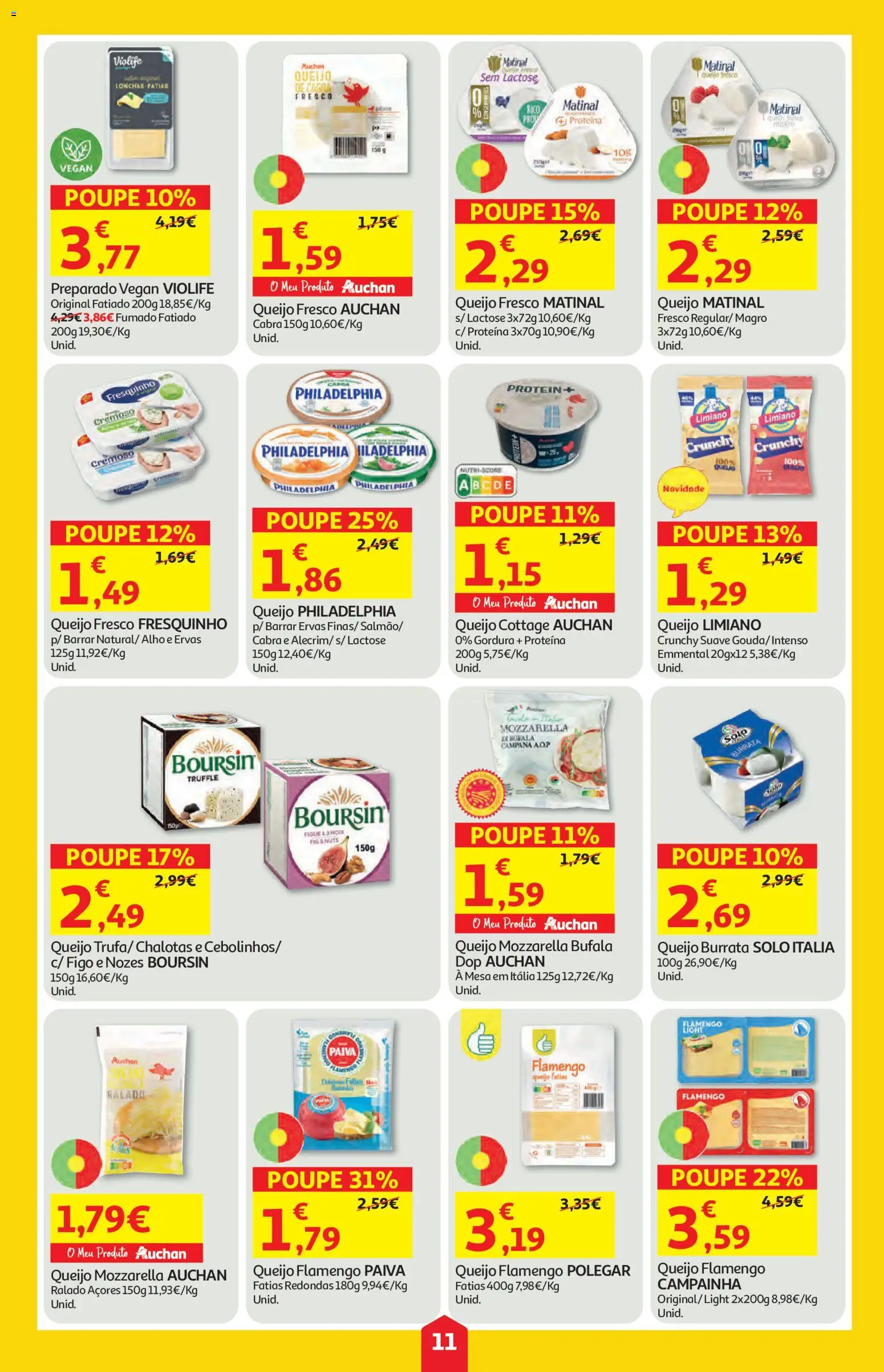 Auchan folheto │ válido de 25/06/2026 | Página: 11 | Produtos: Campainha, Mesa, Queijo, Proteina