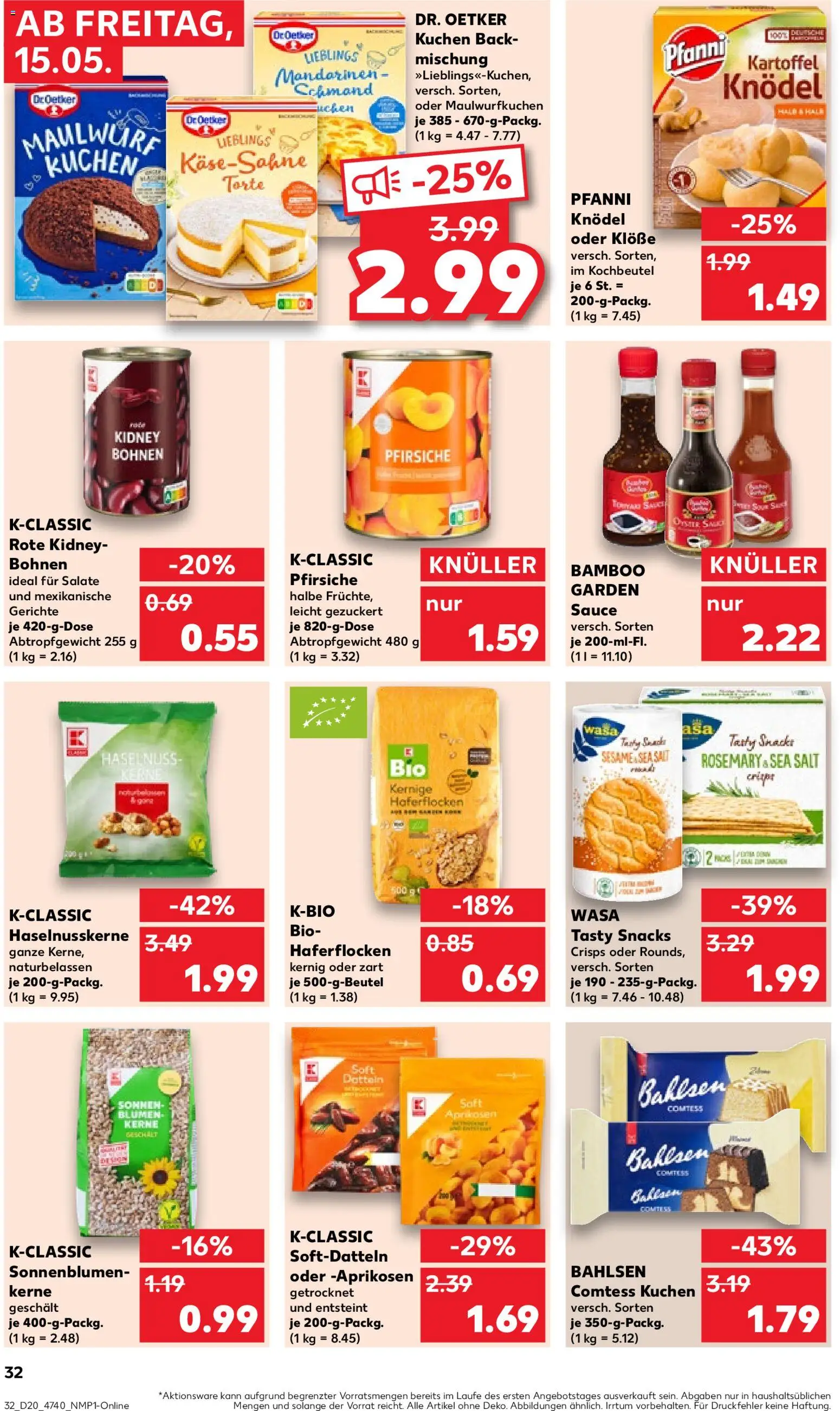 Kaufland Prospekt Hannover	 – gültig ab 15.05.2026 | Seite: 32 | Produkte: Blumen, Mandarinen, Kuchen