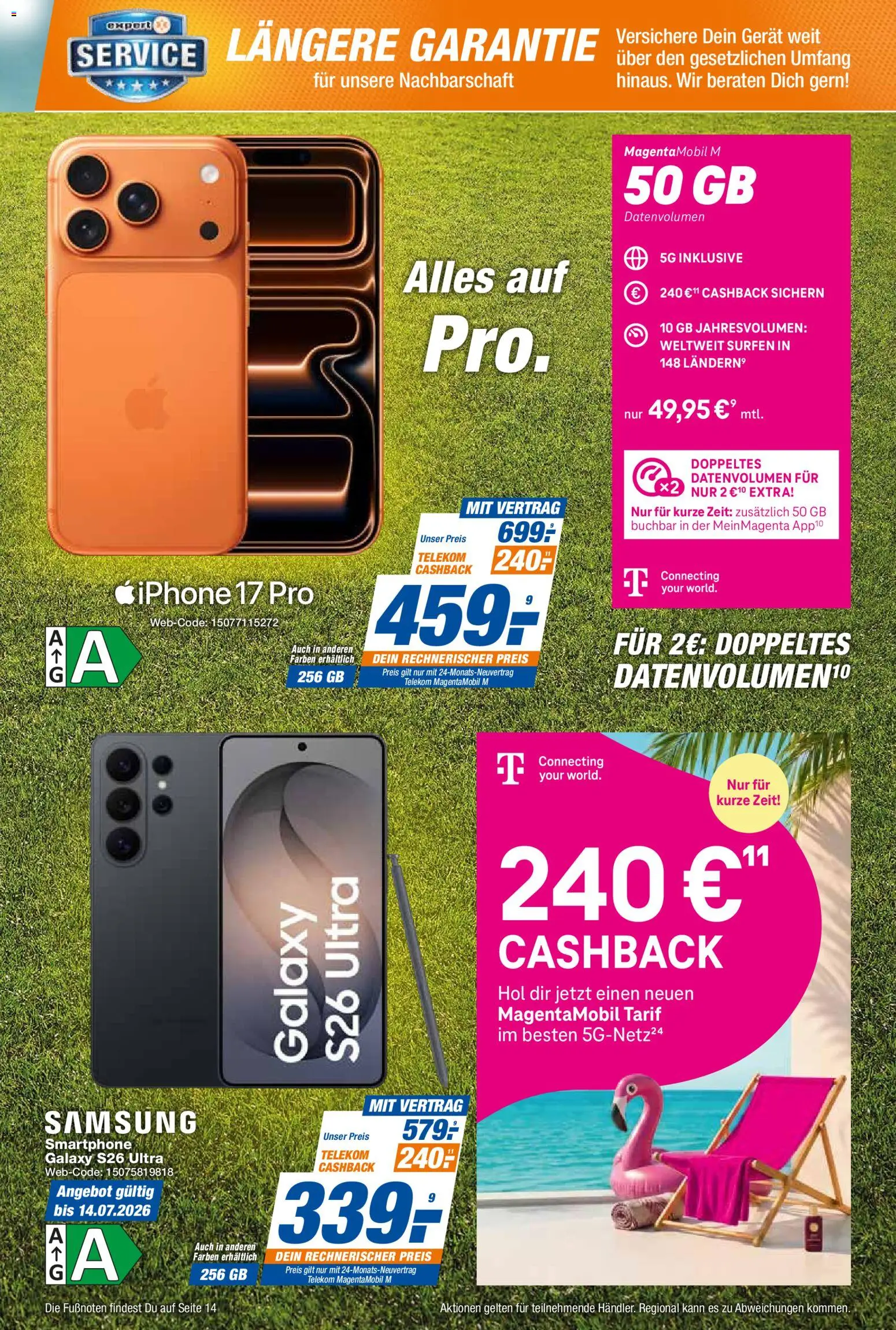 Expert Smarthphone Highlights im Juli – gültig ab 01.07.2026 | Seite: 7 | Produkte: Samsung, Iphone, Smartphone