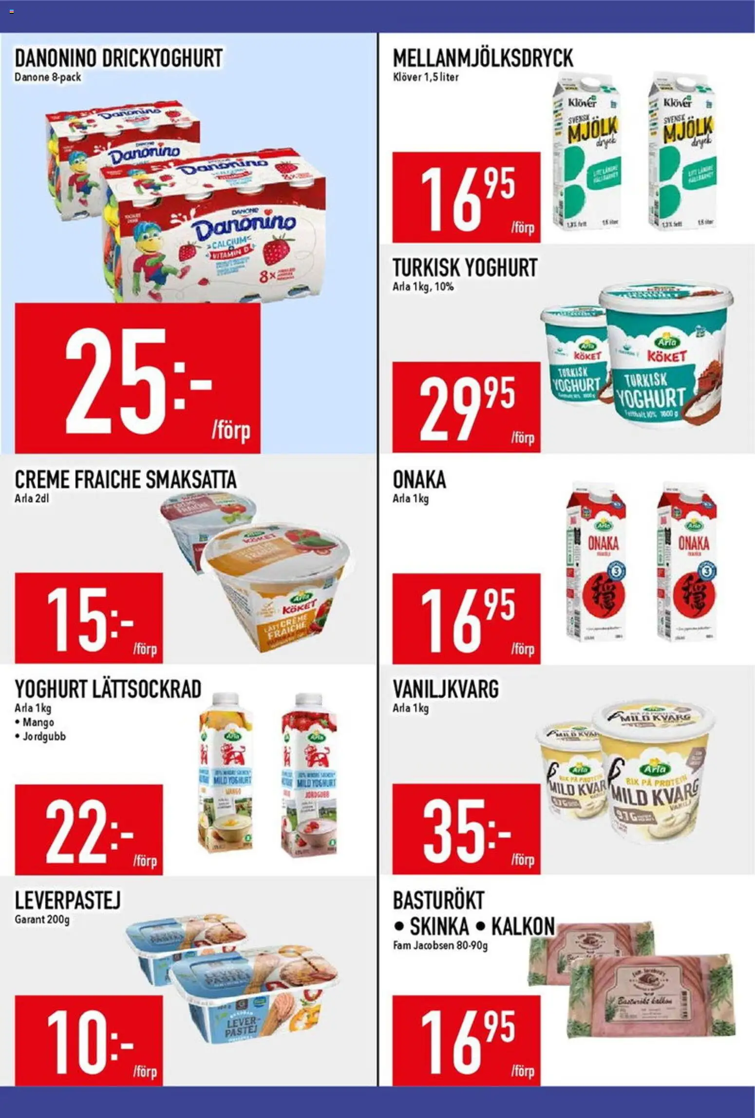 Matdax reklamblad aktuell från 09.03.2026 | Sida: 10 | Produkter: Creme fraiche, Mjölk, Mango, Kvarg