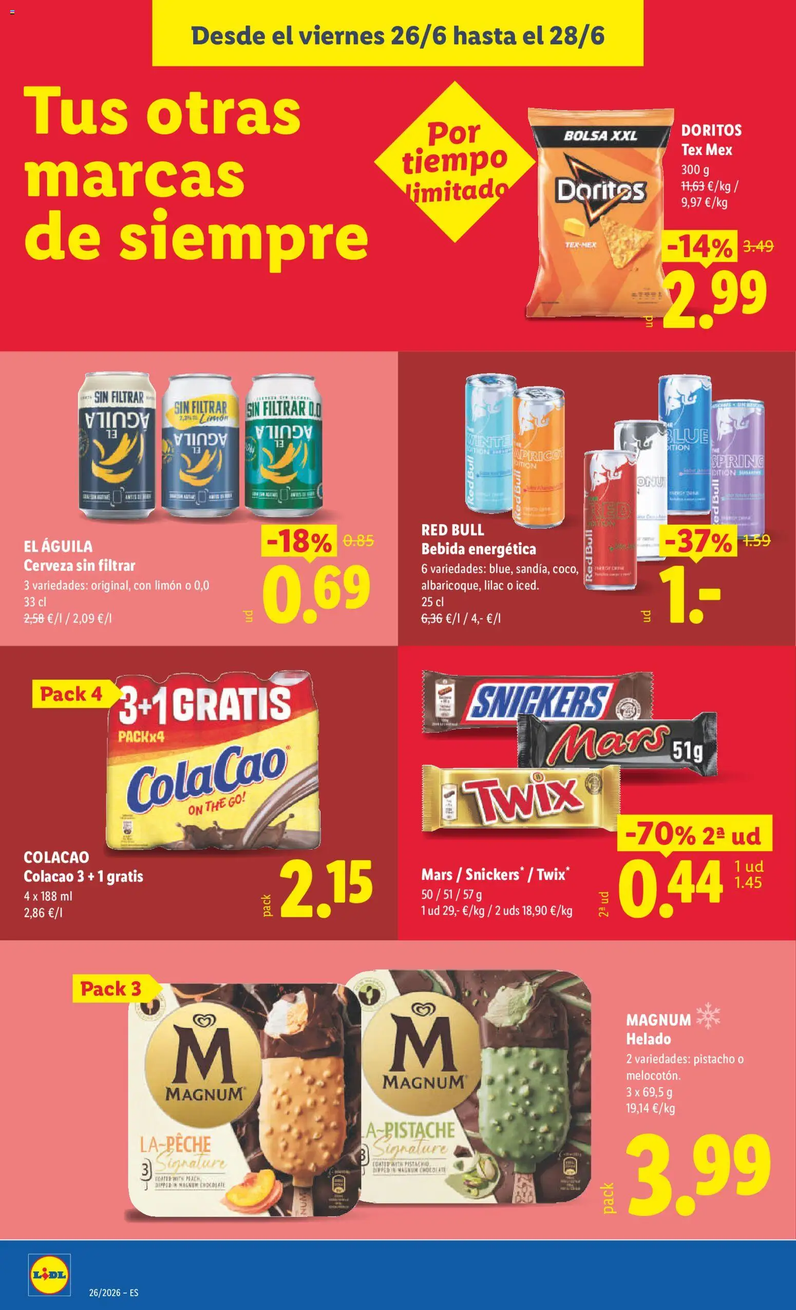 Lidl folleto │ válido desde el 22.06.2026 | Página: 30 | Productos: Chocolate, Cerveza, Helado, Bolsa