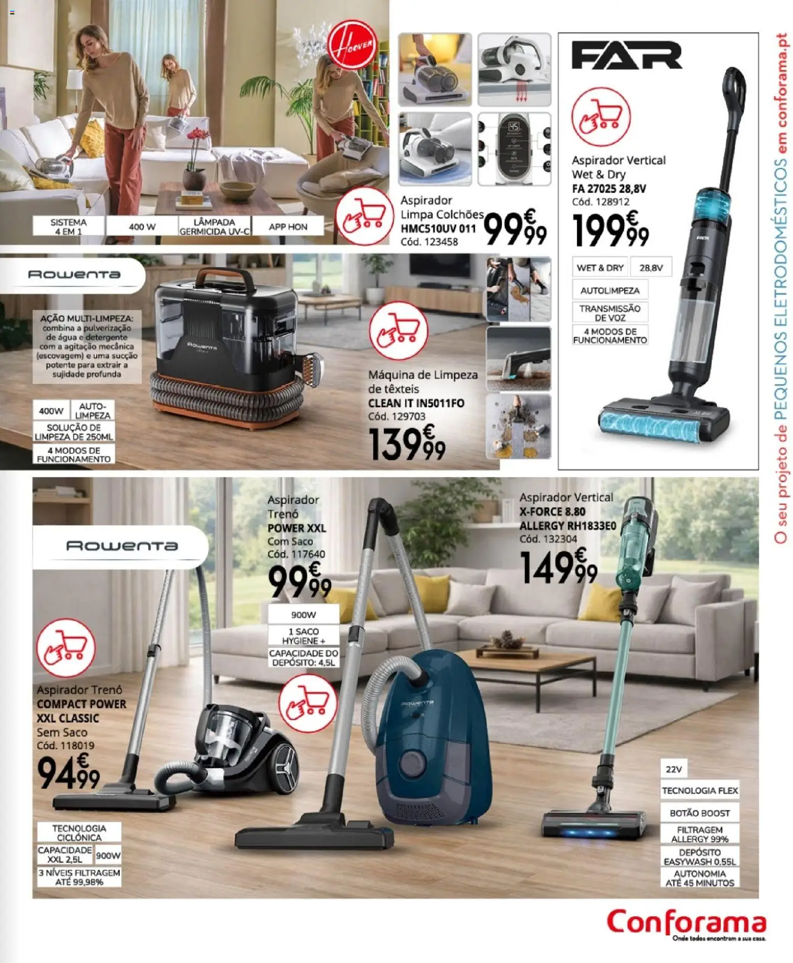 Conforama folheto │ válido de 16.04.2026 | Página: 117 | Produtos: Agua, Aspirador, Colchões, Detergente
