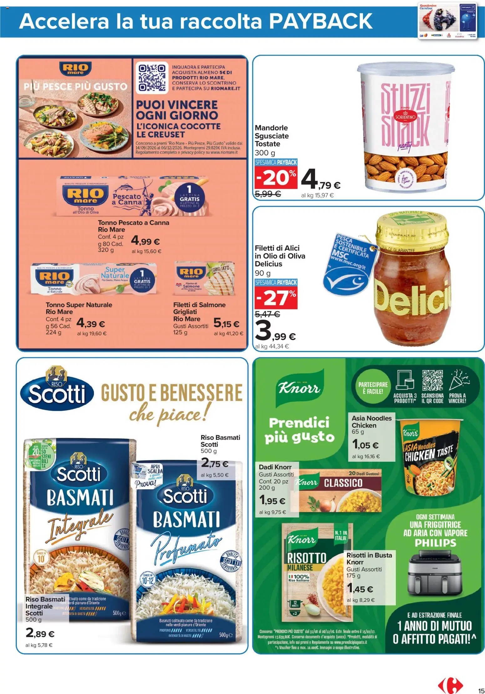 Volantino Carrefour del 23/10/2026 | Pagina: 15 | Prodotti: Riso Basmati, Pesce, Filetto, Olio di Oliva
