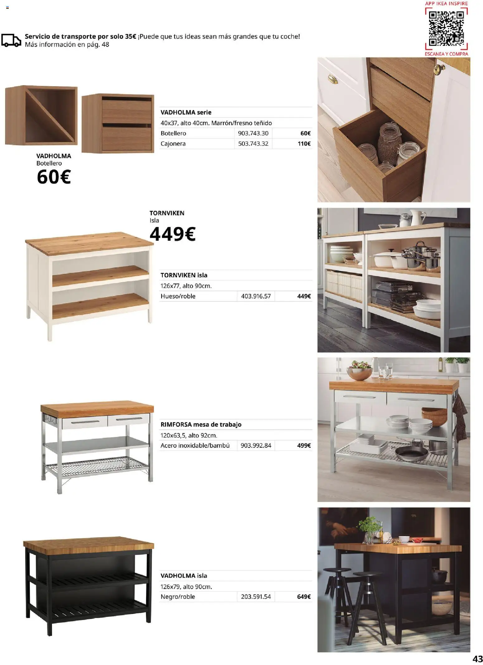 Catálogo IKEA Cocinas │ válido desde el 01.02.2026 | Página: 43 | Productos: Cajonera, Mesa