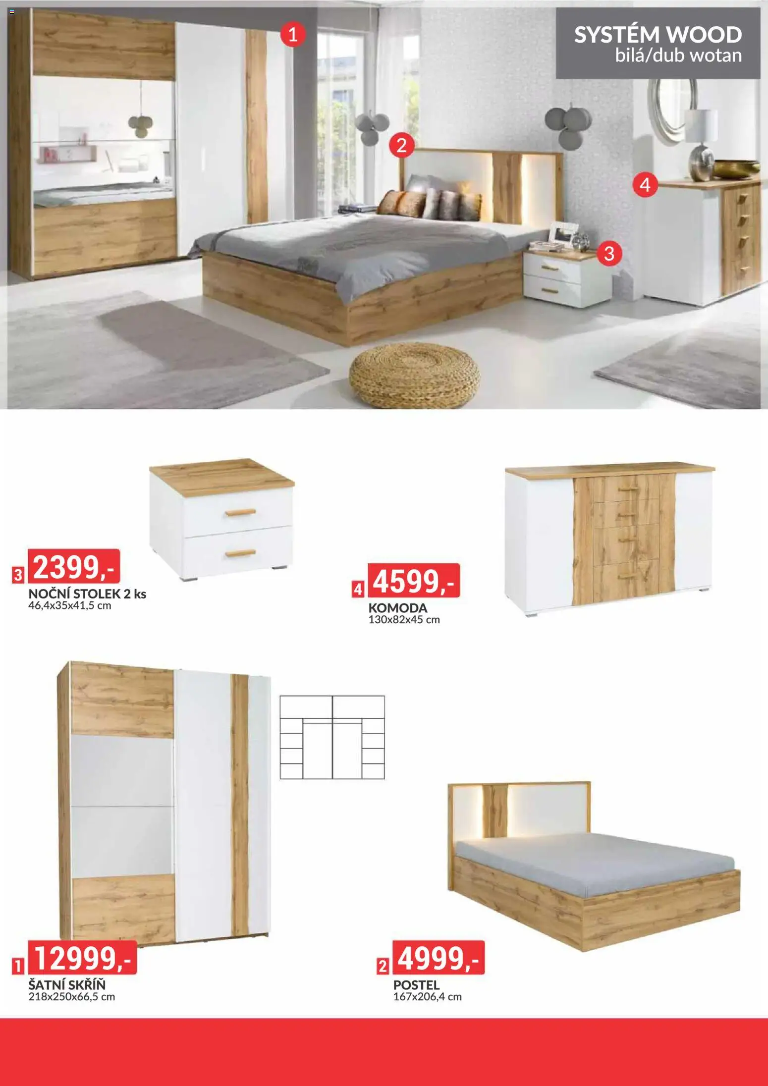 BAUMAX leták - Zaridte si bydlení podle sebe – vybírejte z tisícu produktu! od 01.11.2026 | Strana: 61 | Produkty: Postel, Noční stolek, Stolek, Skříň