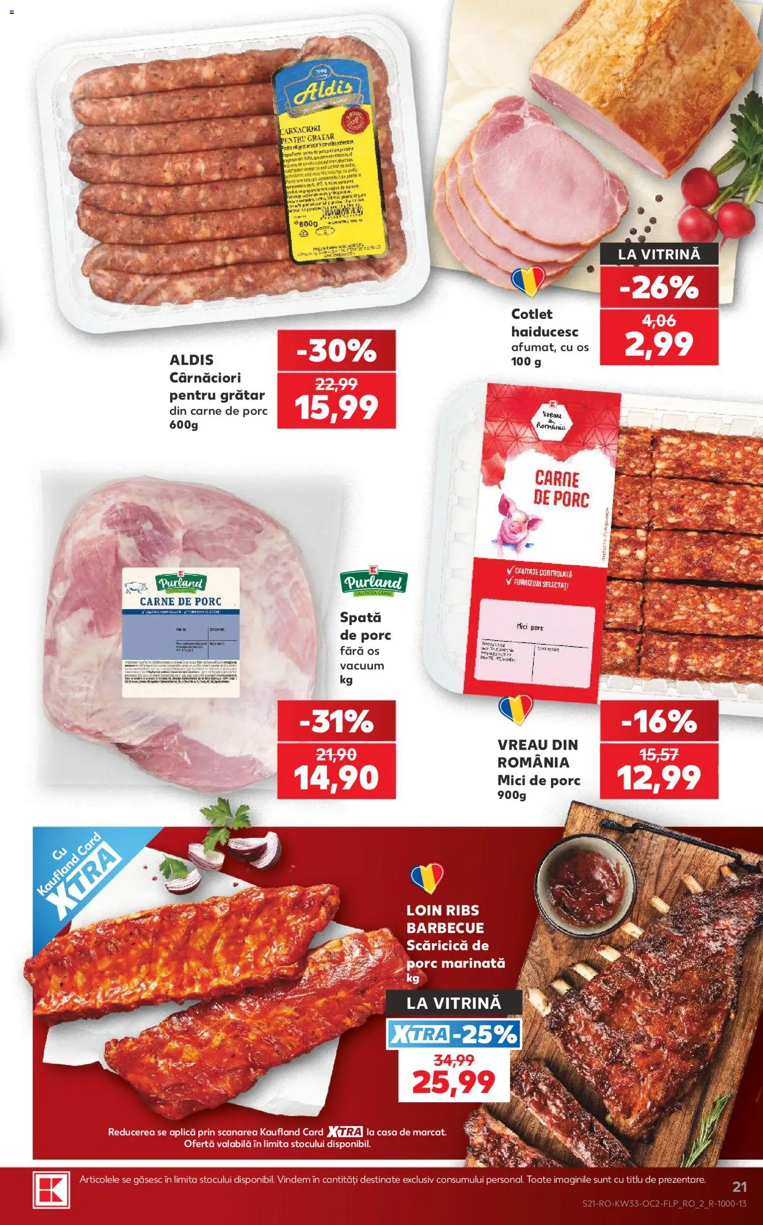 Noul catalog Kaufland – valabil de la 12.08.2026 | Pagină: 21 | Produse: Spata de porc, Grătar, Vitrină, Carne De Porc