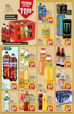 Rewe Prospekt Leinfelden-Echterdingen ab 27.07.2026 gültig | Seite: 22 | Produkte: Coca cola, Sprite, Adelholzener, Limette