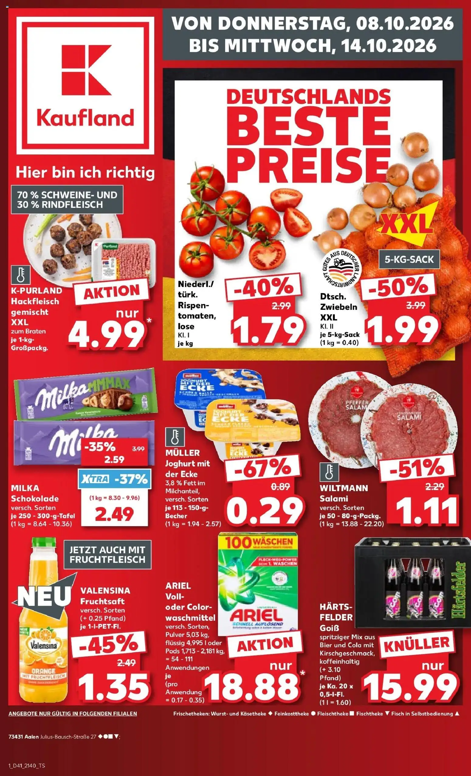 Prospekt Kaufland ab 05.10.2026 » Angebote Online zum Blättern | Seite: 11 | Produkte: Joghurt, Ariel, Waschmittel, Fruchtsaft