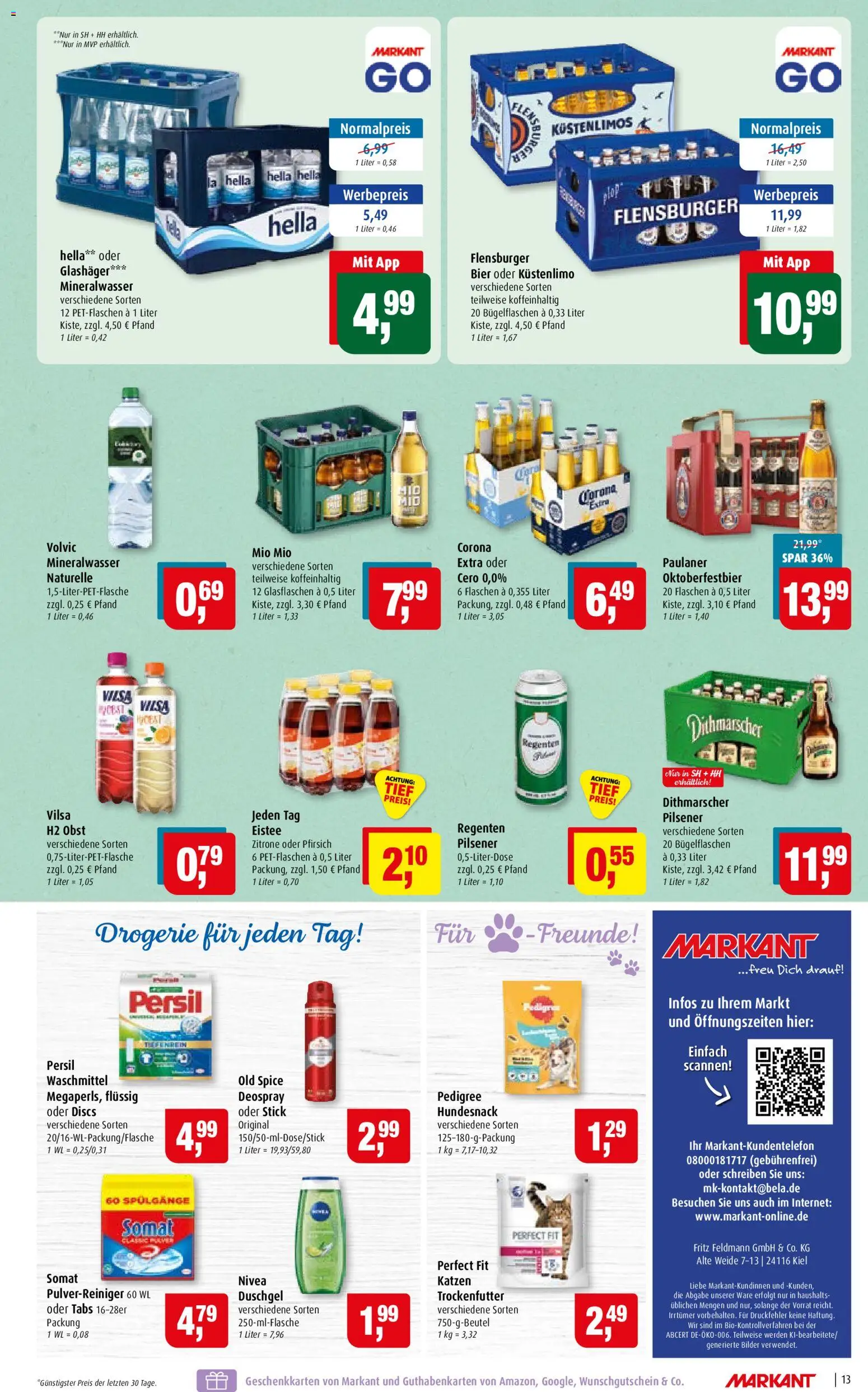 Markant Prospekt – gültig ab 14.09.2026 | Seite: 13 | Produkte: Waschmittel, Hella, Pedigree, Persil