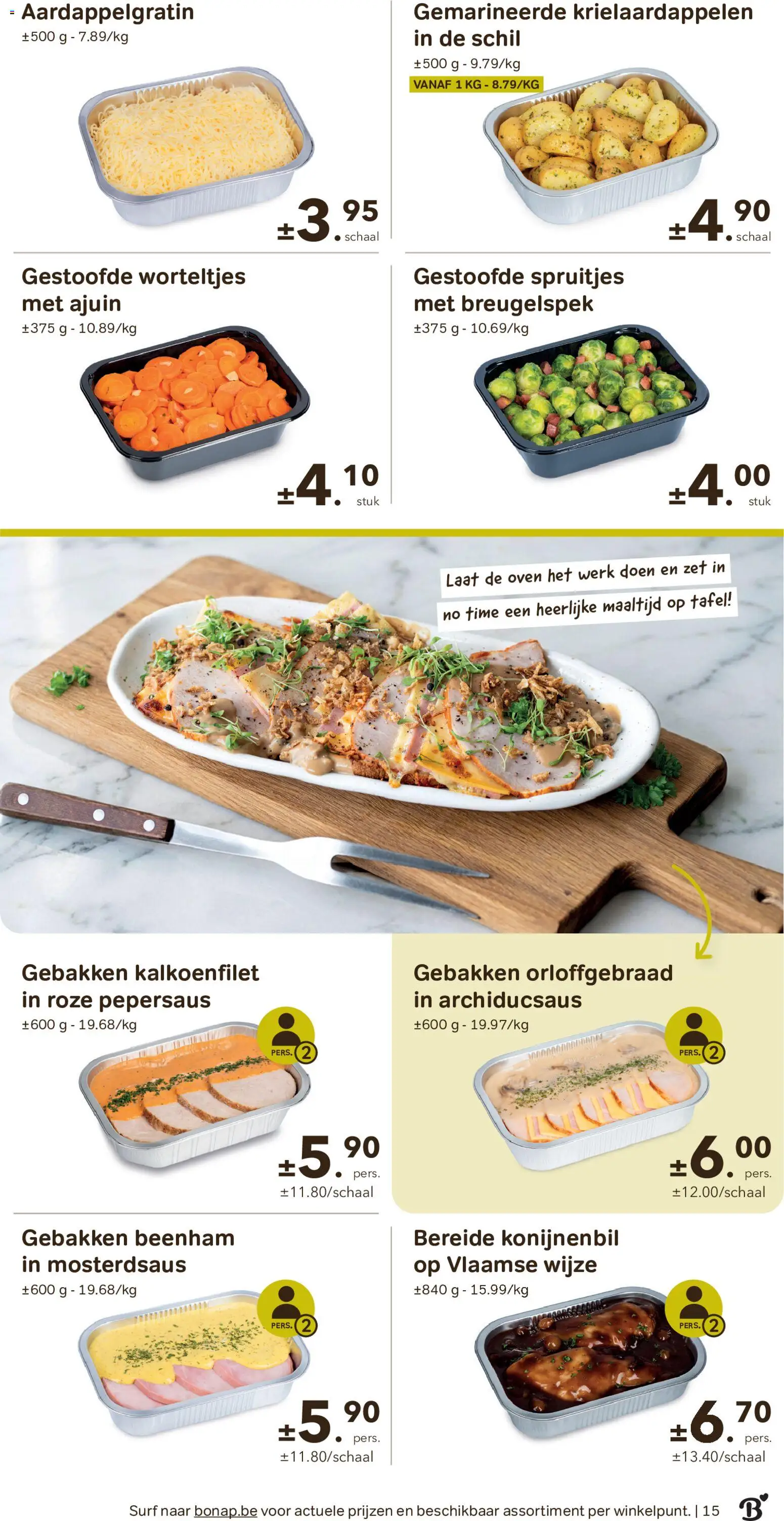 {H1} | Pagina: 15 | Producten: Kalkoenfilet, Oven, De oven, Schaal