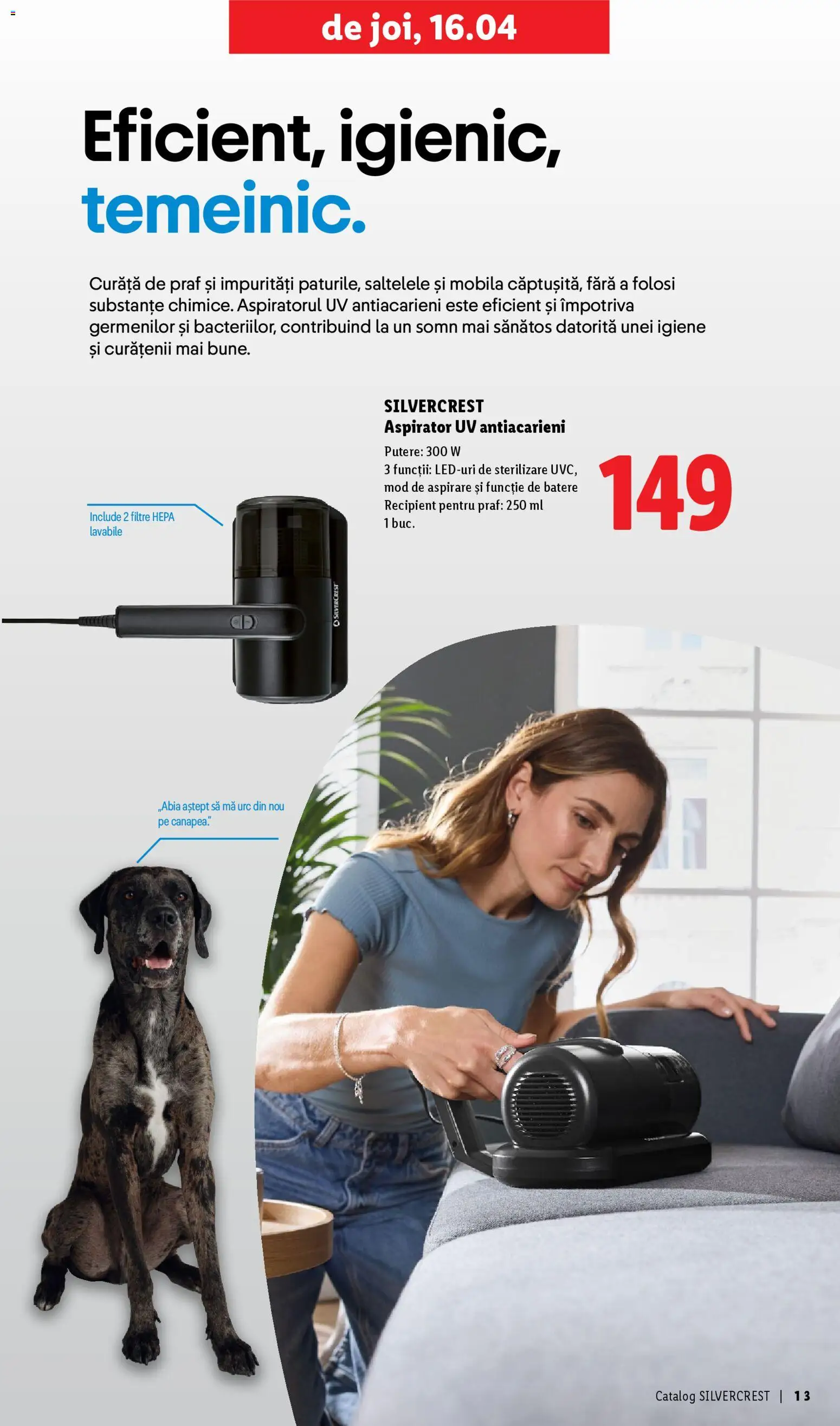 Noul catalog Lidl – valabil de la 30.03.2026 | Pagină: 13 | Produse: Aspirator