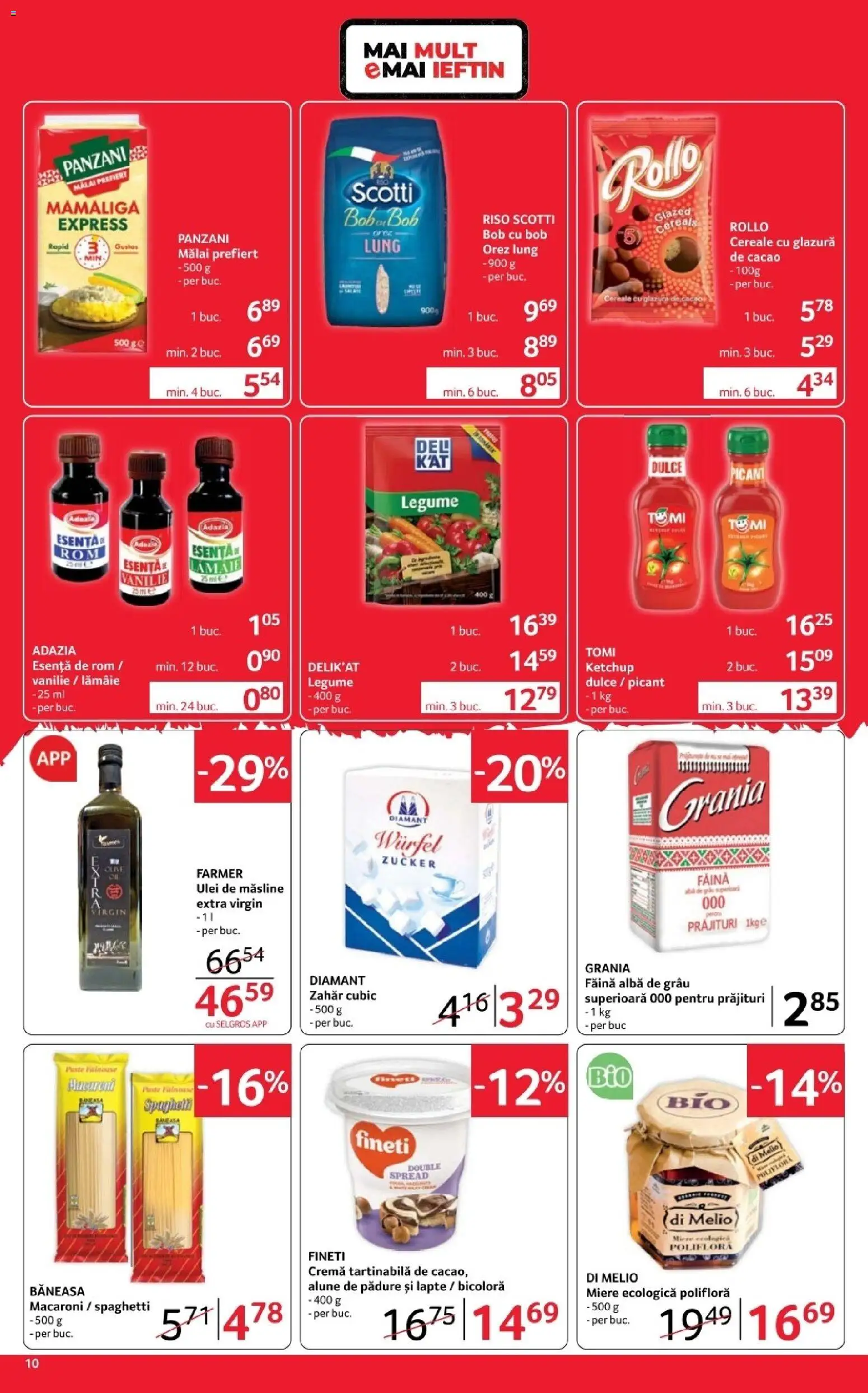 Noul catalog Selgros – valabil de la 30.10.2026 | Pagină: 10 | Produse: Măsline, Cereale, Cremă tartinabilă, Zahăr