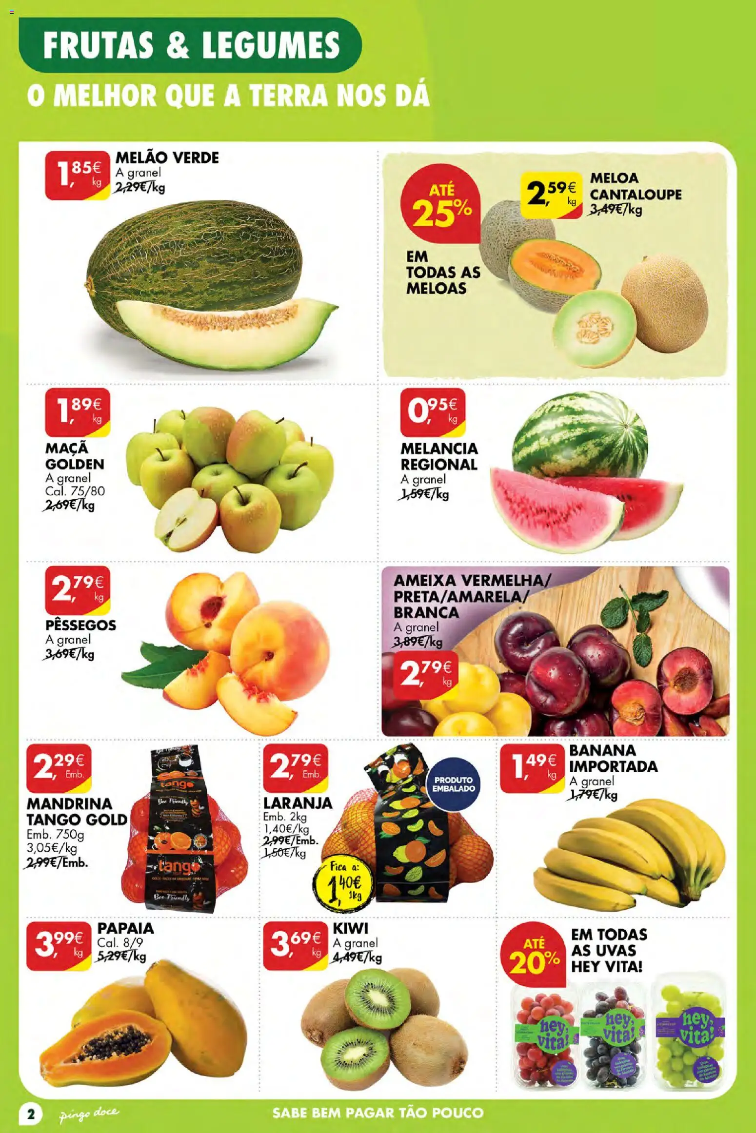 Pingo Doce Poupe Esta Semana Açores │ válido de 27/08/2026 | Página: 2 | Produtos: Legumes, Maça, Kiwi, Uvas