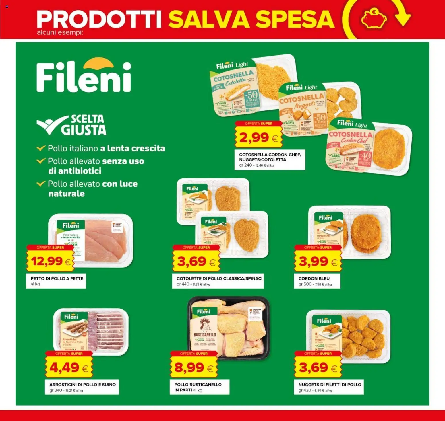 Volantino Tigre del 08/10/2026 | Pagina: 3 | Prodotti: Petto di Pollo, Suino, Cotolette di pollo, Arrosticini