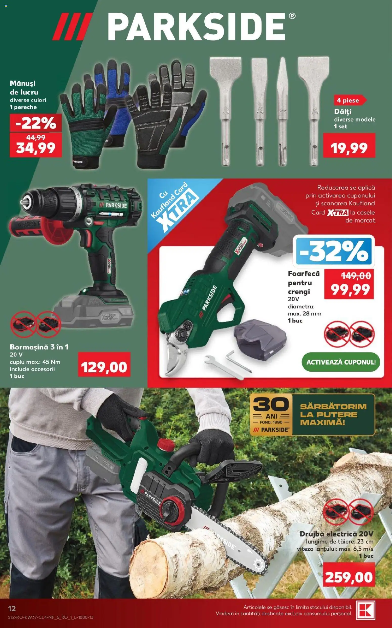 Noul catalog Kaufland – valabil de la 09.09.2026 | Pagină: 12 | Produse: Mănuși, Electrică, Mănuși de lucru, Aplică