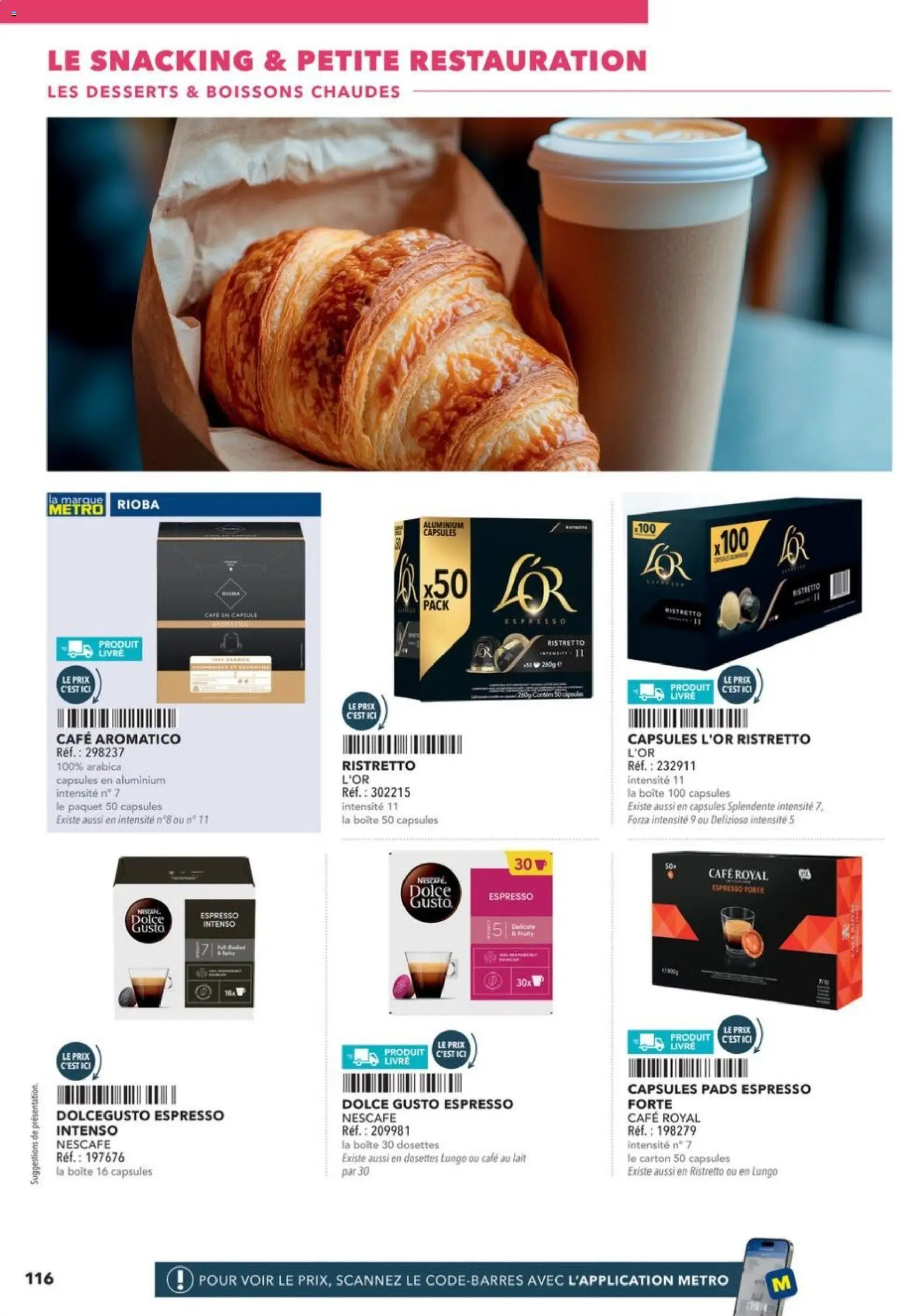 {H1} | Page: 116 | Produits: Dolce Gusto, Lait, Café, Livre