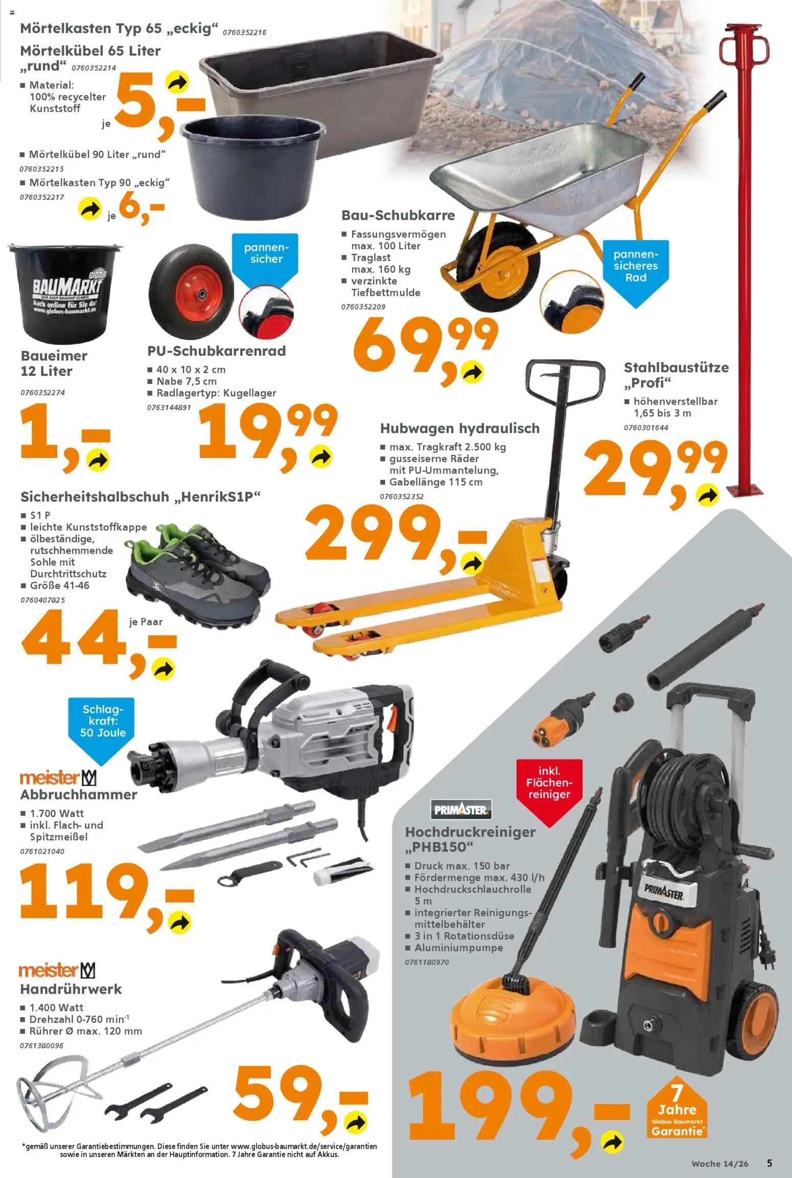 Globus Baumarkt Prospekt 	 – gültig ab 30.03.2026 | Seite: 5 | Produkte: Hochdruckreiniger