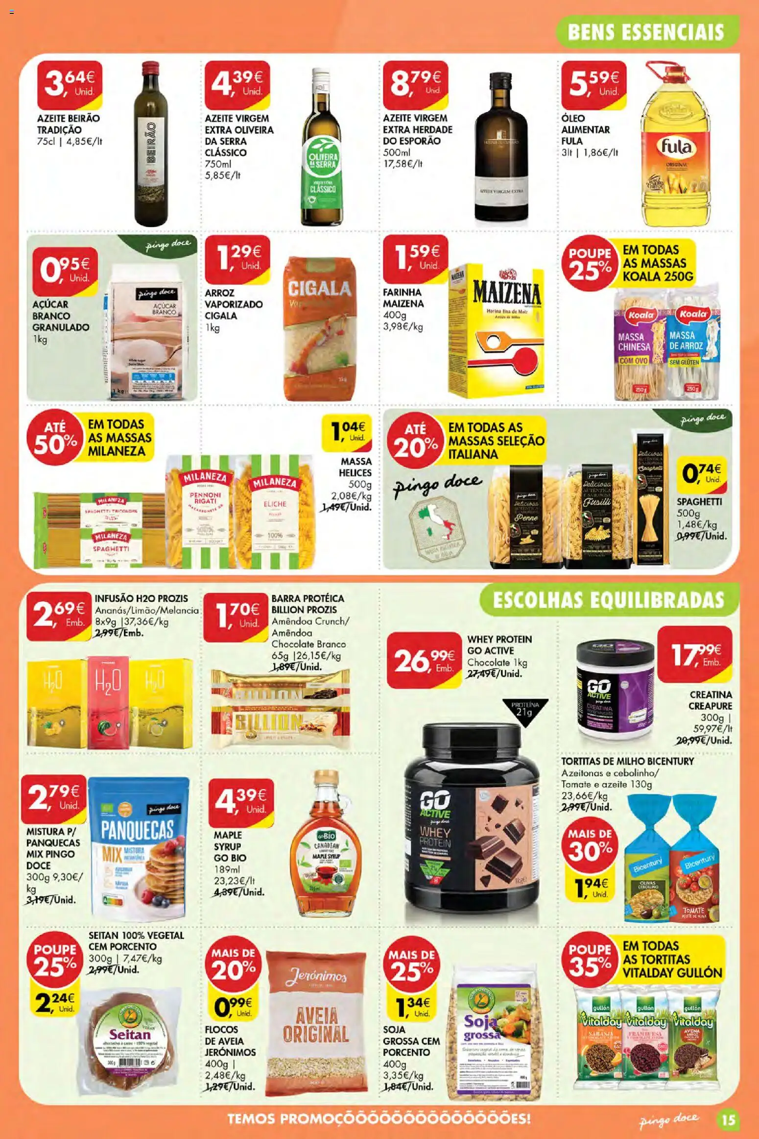 Pingo Doce Poupe Esta Semana Açores │ válido de 03/09/2026 | Página: 15 | Produtos: Aveia, Creatina, Óleo, Tomate