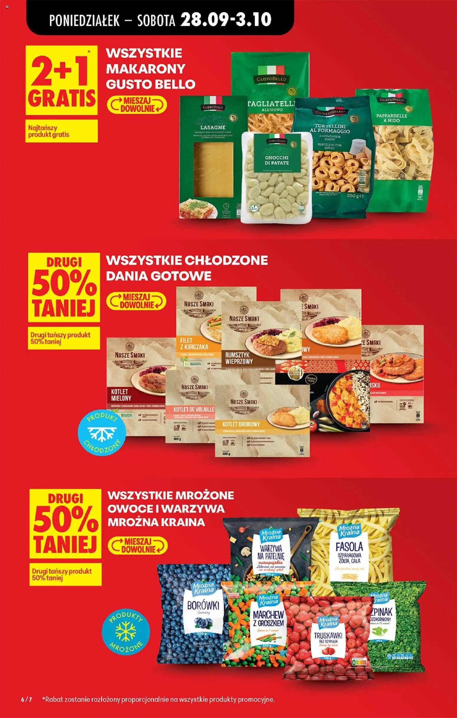 Biedronka Polsko leták - Codziennie niskie ceny od 28.09.2026 | Strana: 8 | Produkty: Tortellini, Filet, Gnocchi, Makarony