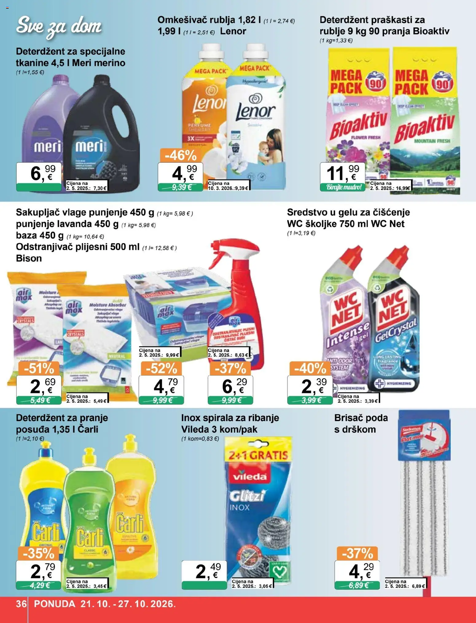 KTC katalog | vrijedi od 21.10.2026 | Stranica: 36 | Proizvodi: Deterdžent, Meri Merino, Lenor, Carli
