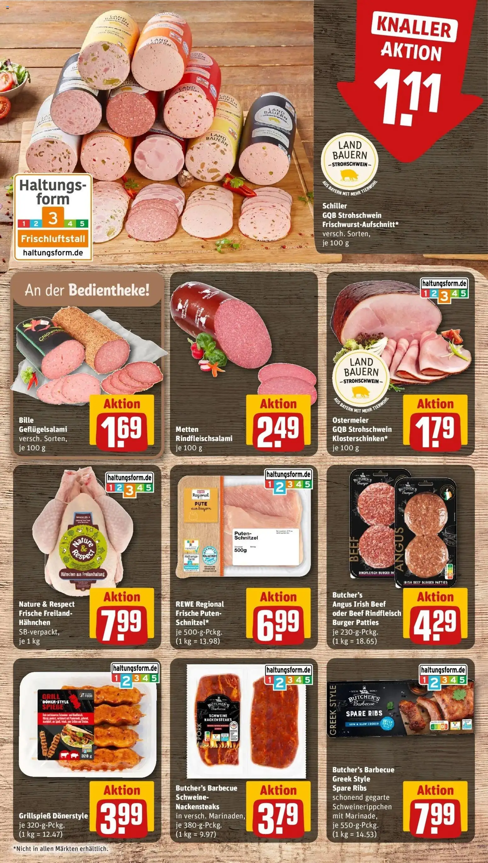 REWE Prospekt ab 21.09.2026 zum Blättern » Angebote | Seite: 15 | Produkte: Nackensteaks, Hahnchen, Spare ribs, Burger