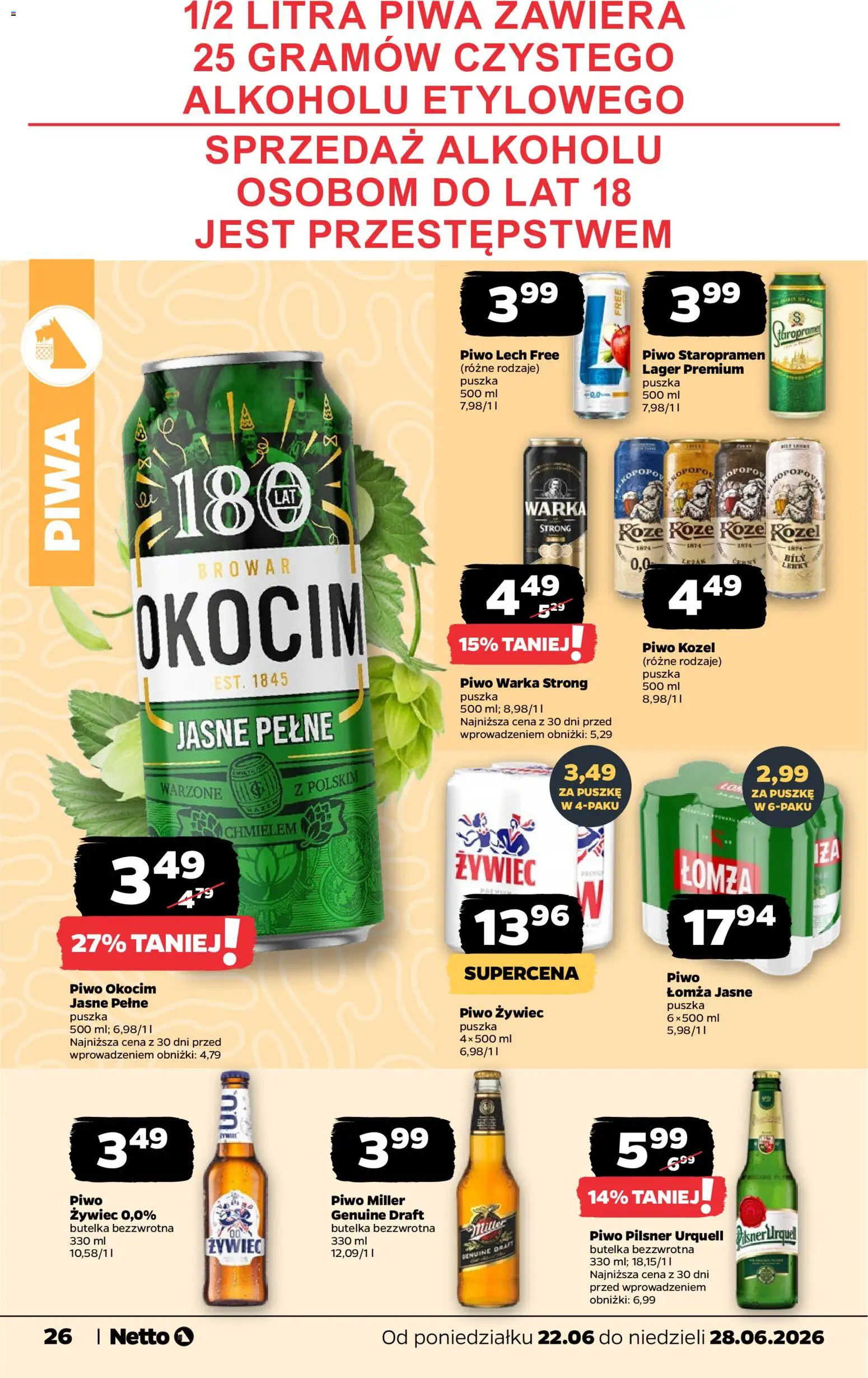 Netto gazetka od poniedziałku spożywcza od 22.06.2026 | Strona: 26