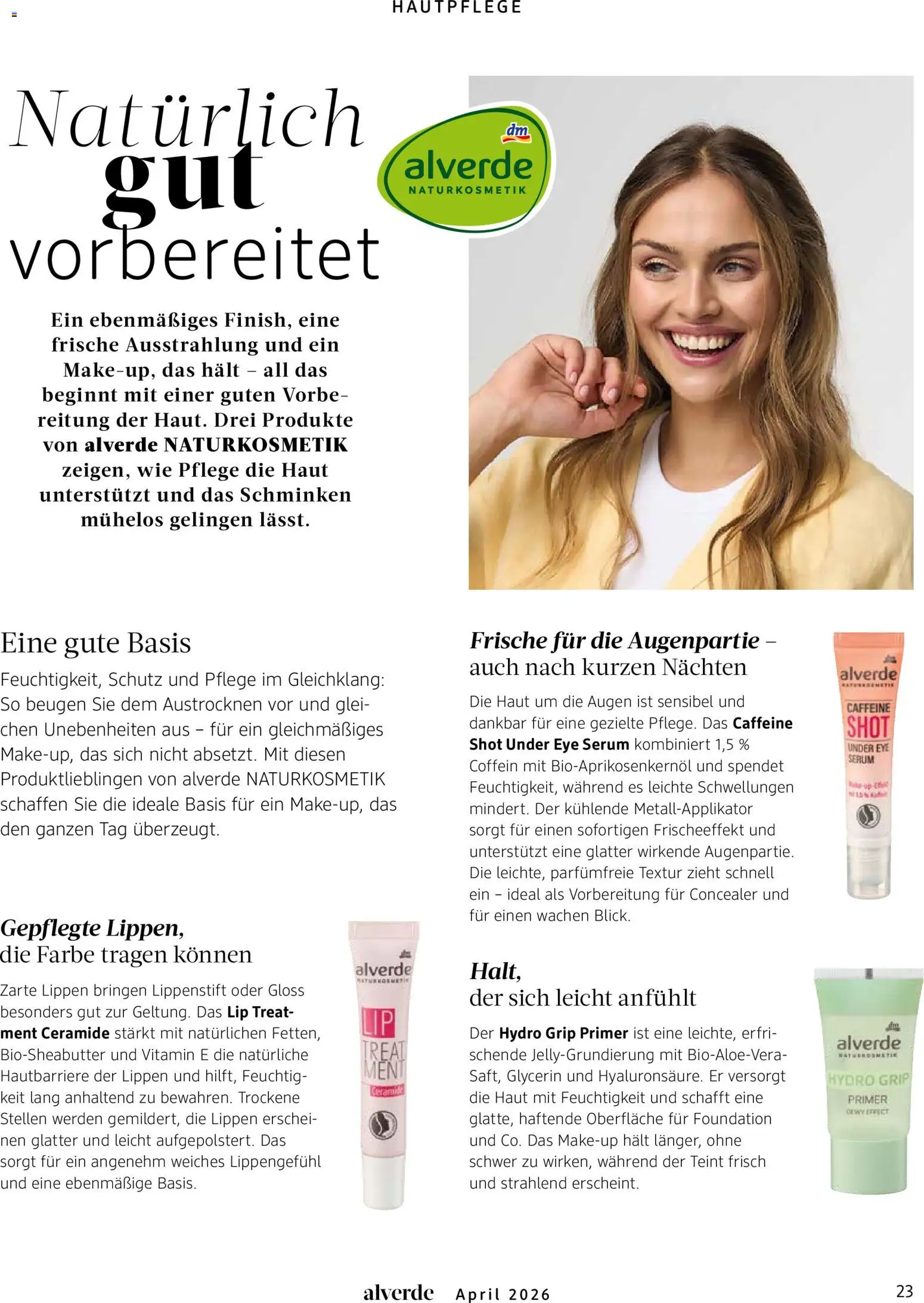 dm drogerie Prospekt 	 – gültig ab 01.04.2026 | Seite: 23 | Produkte: Concealer, Lippenstift, Serum, Primer