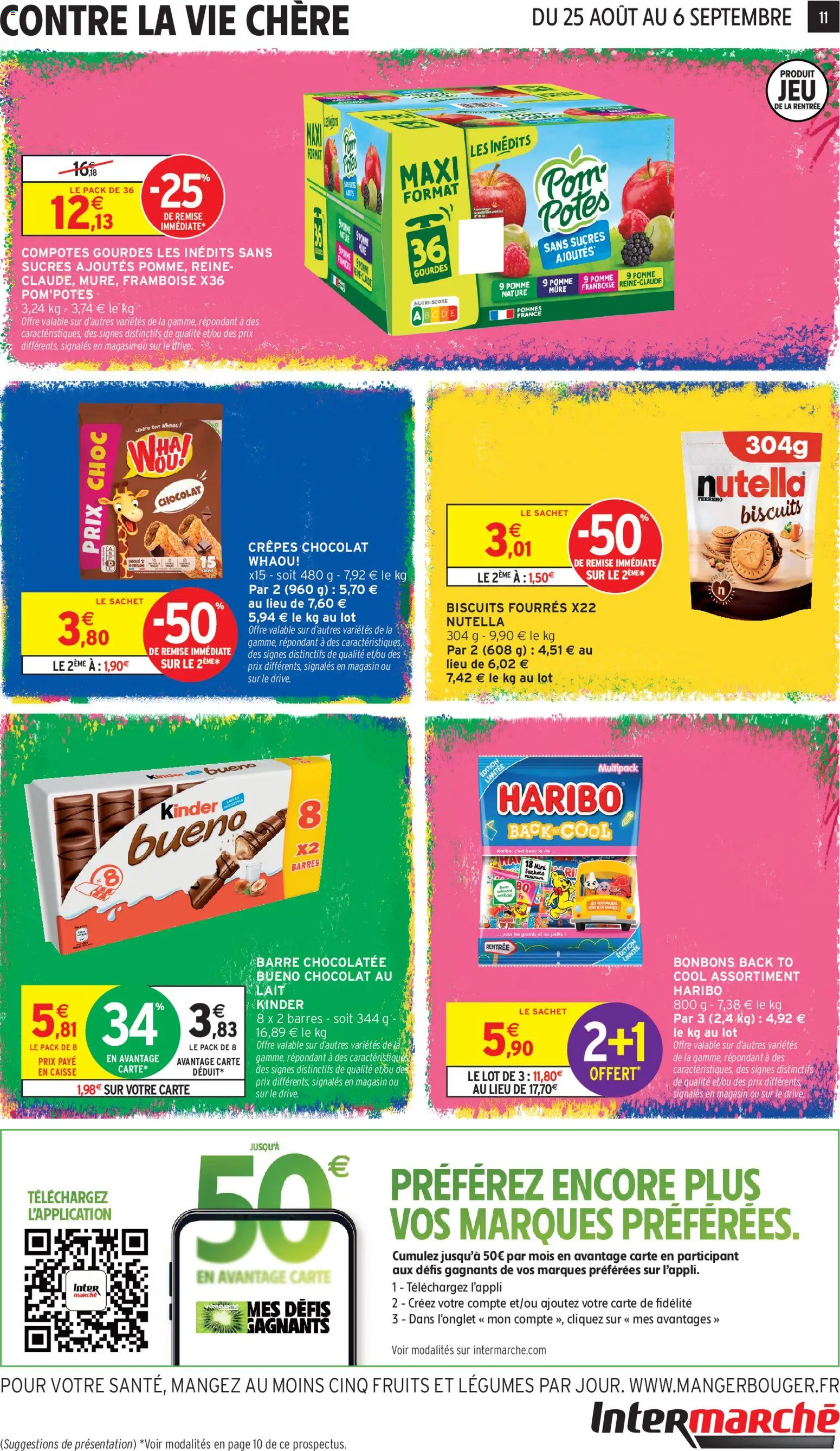 {H1} | Page: 11 | Produits: Pomme, Nutella, Chocolat, Bonbons