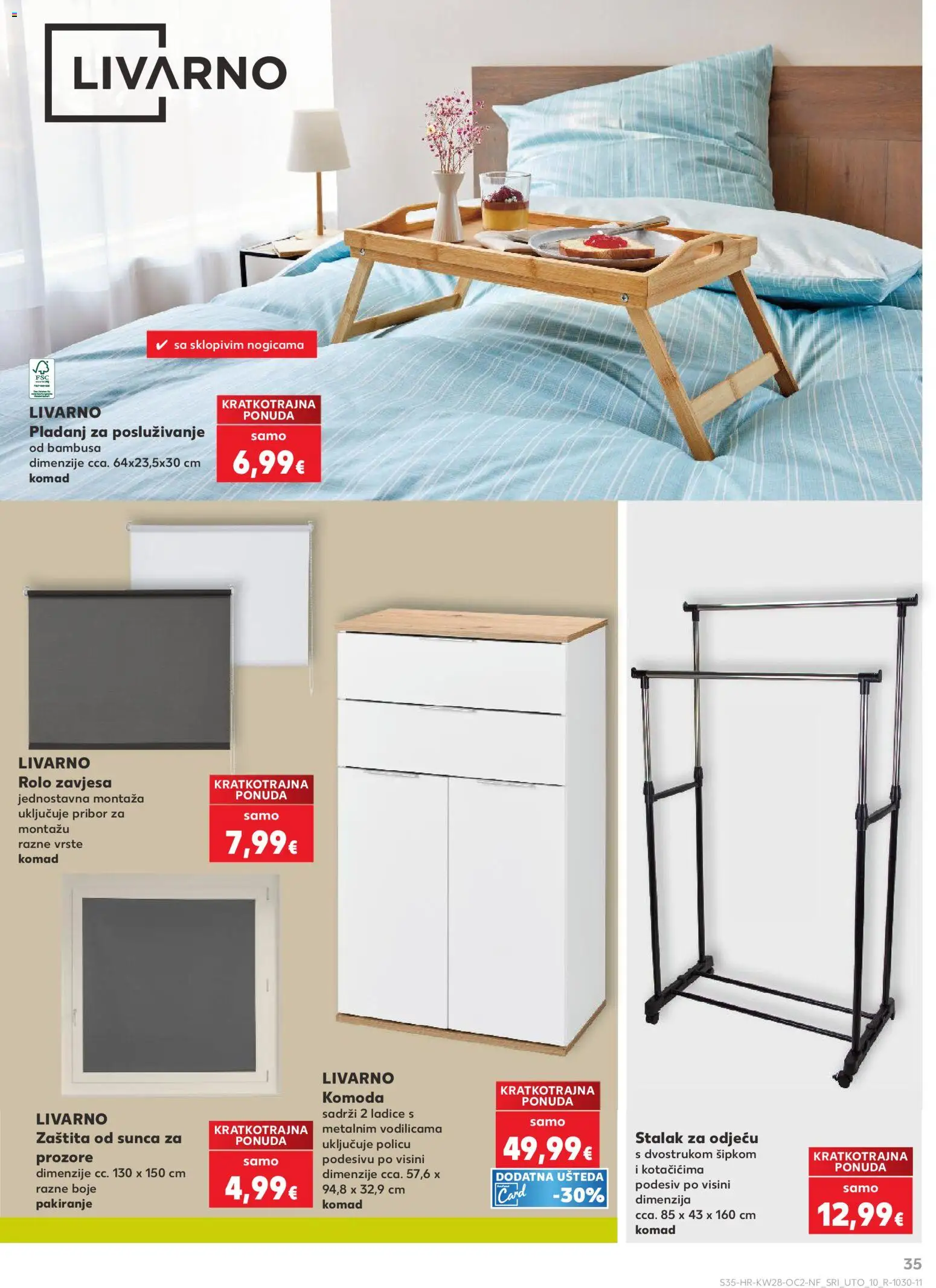 Kaufland katalog | vrijedi od 08.07.2026 | Stranica: 35 | Proizvodi: Rolo zavjesa, Komoda, Zavjesa, Ladice