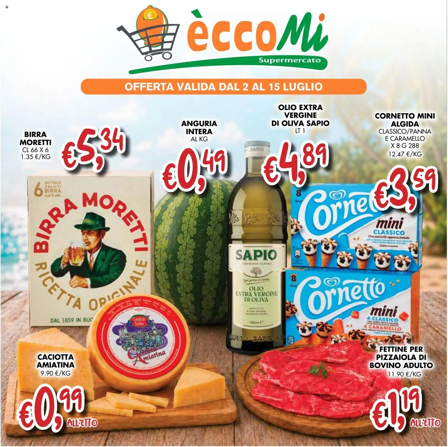 Volantino Coal del 02/07/2026 | Pagina: 1 | Prodotti: Birra, Cornetto, Nocciole, Olio extra vergine