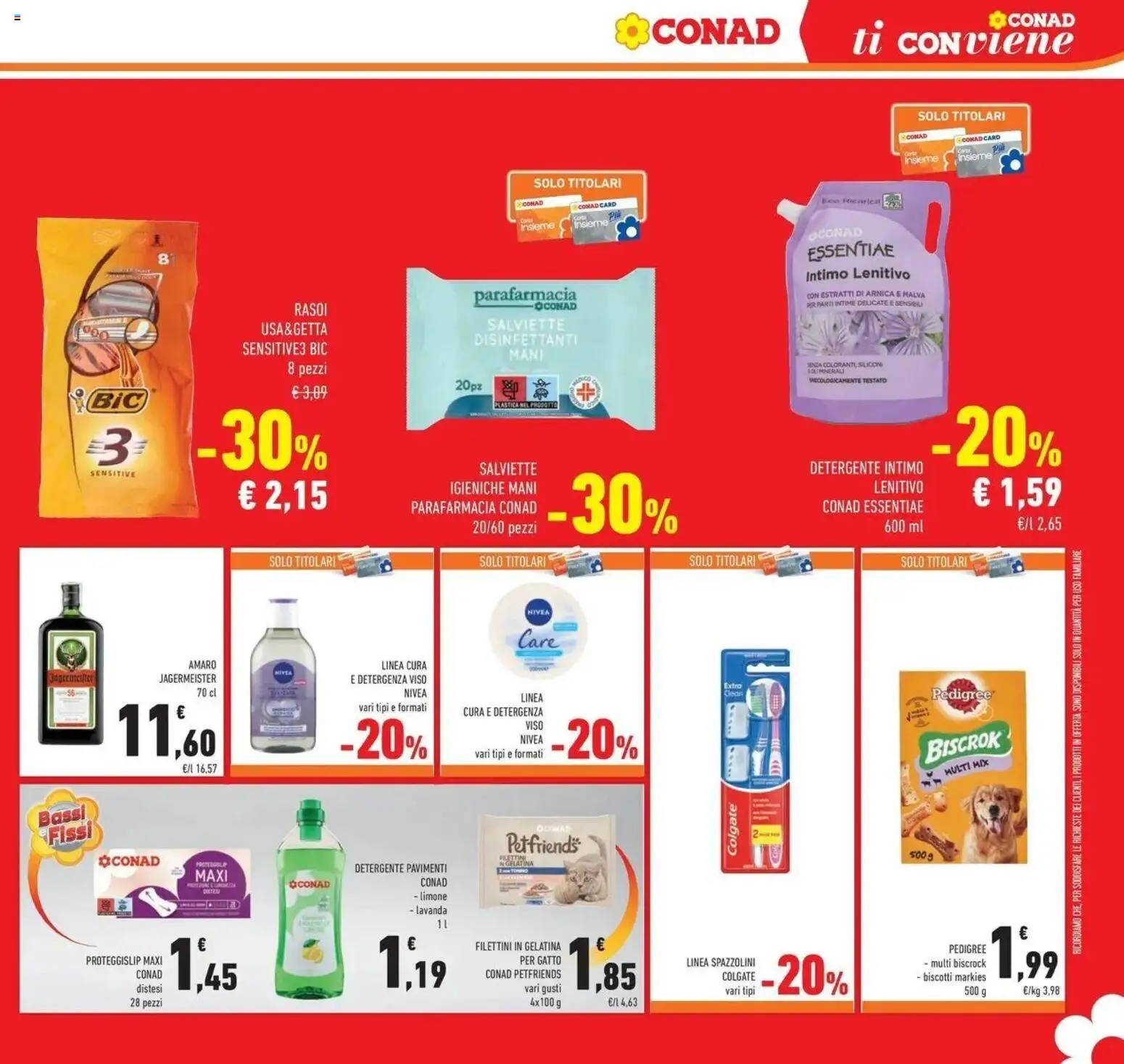 Volantino Conad del 21/10/2026 | Pagina: 29 | Prodotti: Proteggi slip, Detergente intimo, Detergente, Biscotti