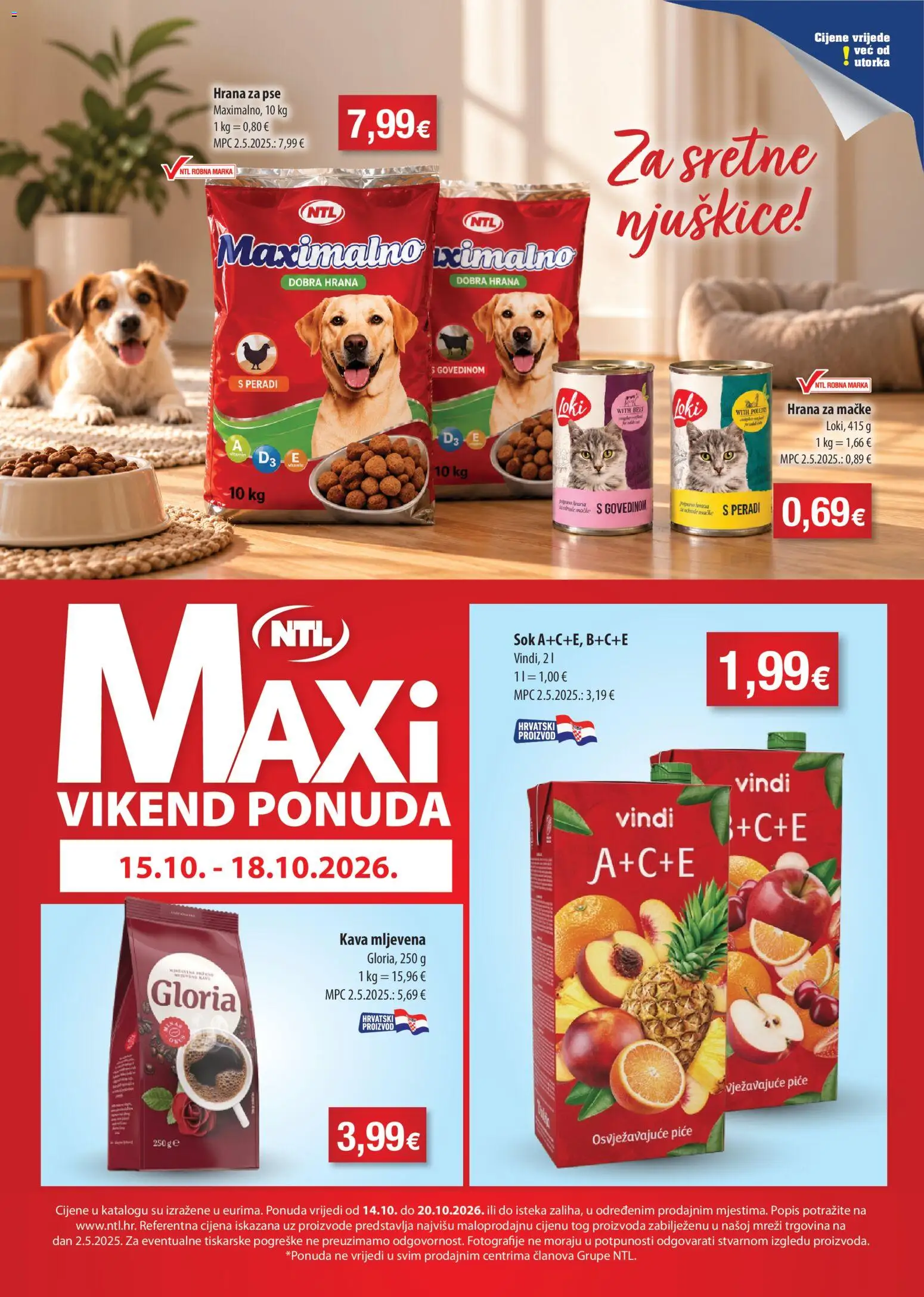 NTL katalog | vrijedi od 14.10.2026 | Stranica: 16 | Proizvodi: Kava, Sok, Hrana za pse, Hrana za mačke
