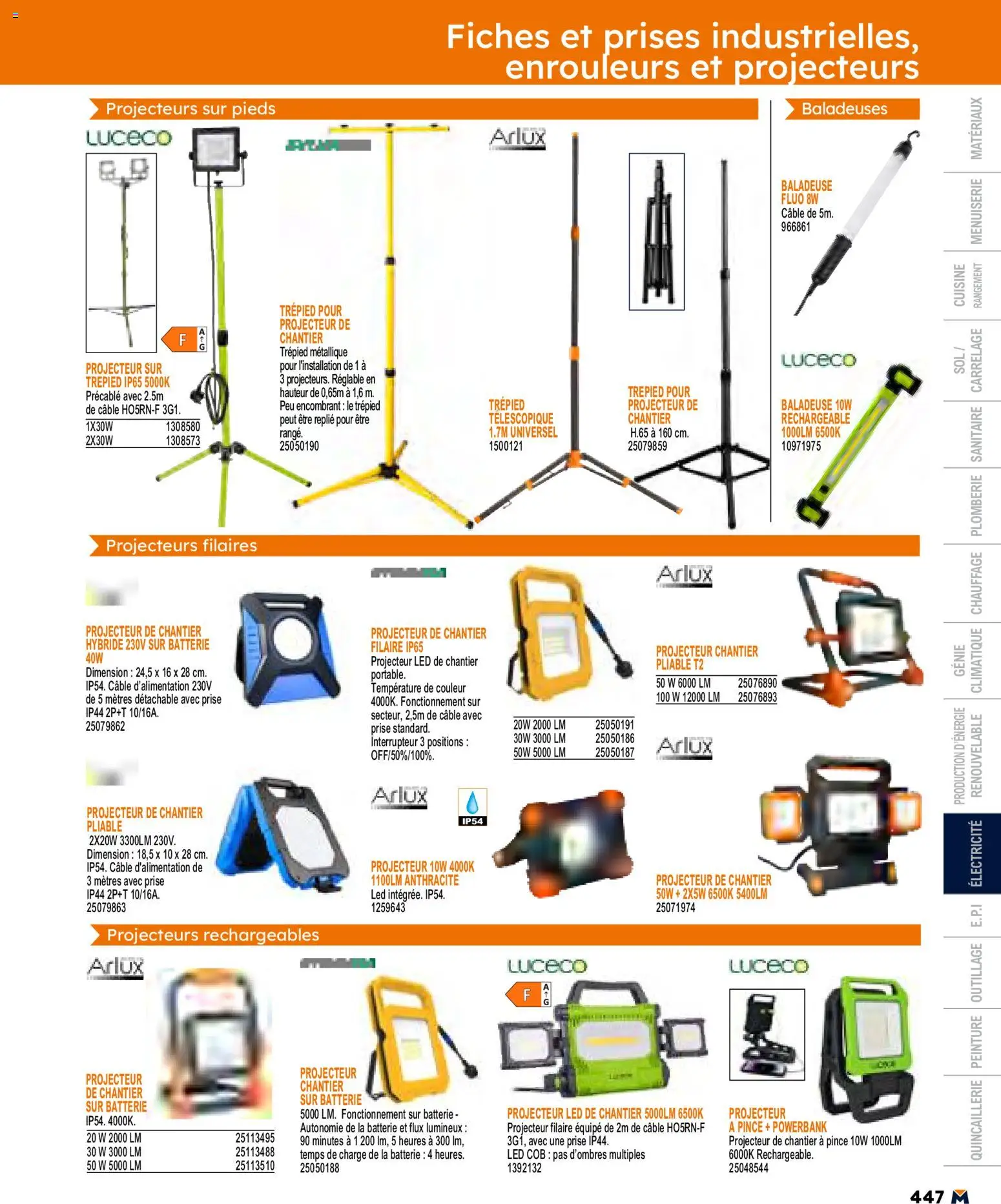 {H1} | Page: 447 | Produits: Interrupteur, Prises, Prise, Projecteur