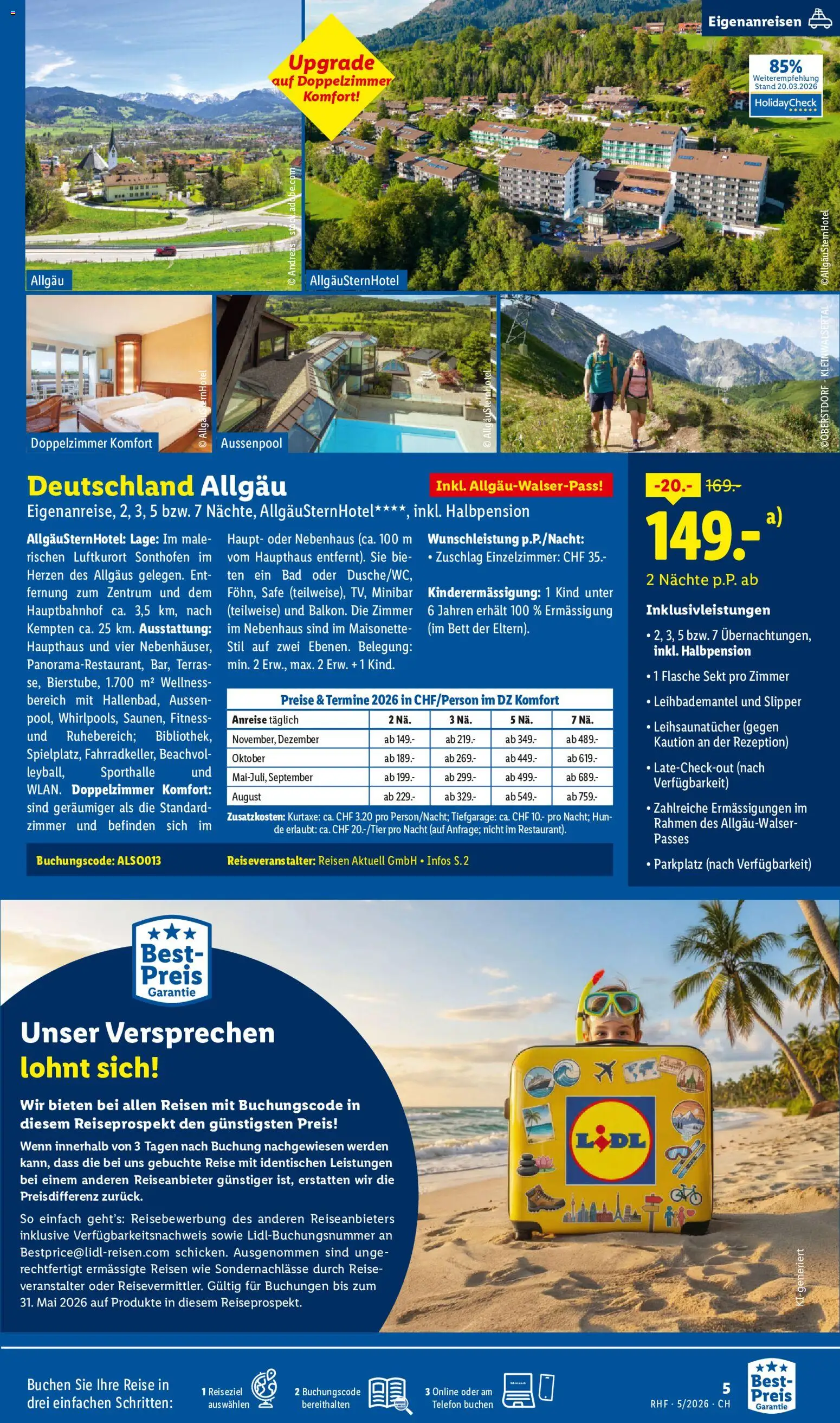 Lidl Aktionen Reisen – gültig ab 29.04.2026 | Seite: 5 | Produkte: Bad, Sekt, Bett, Telefon