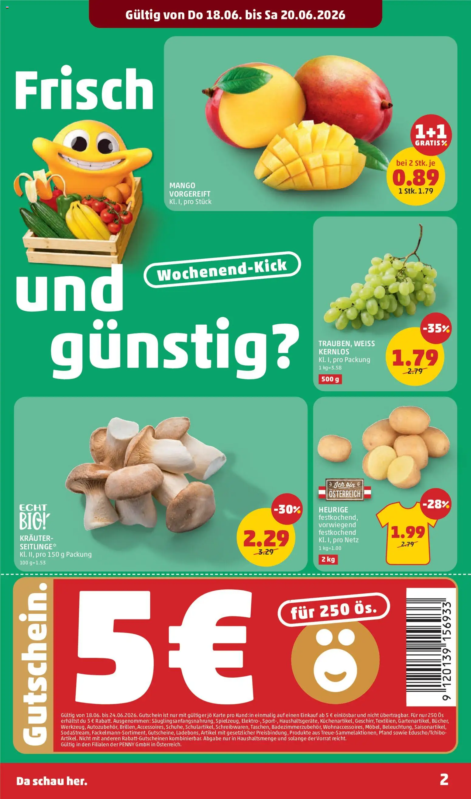 Penny Markt Schmankerl Post gültig ab 18.06.2026 | Seite: 2 | Produkte: Mango