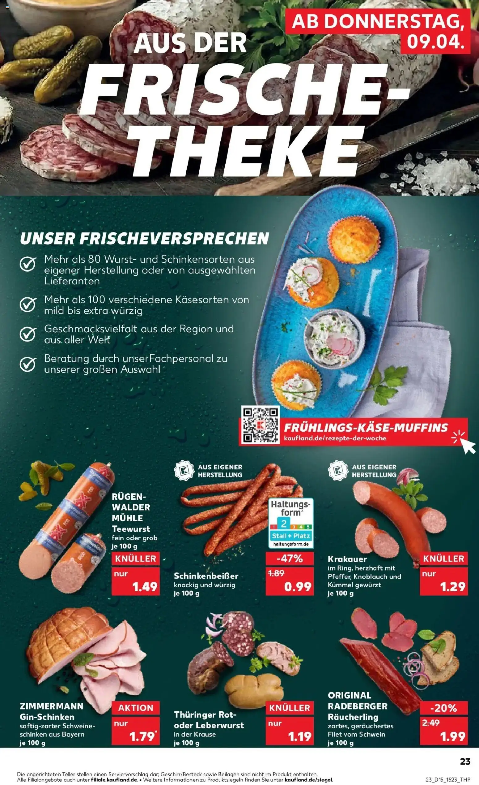 Kaufland Prospekt Zeitz	 – gültig ab 08.04.2026 | Seite: 23 | Produkte: Mühle, Theke, Wurst, Schinken