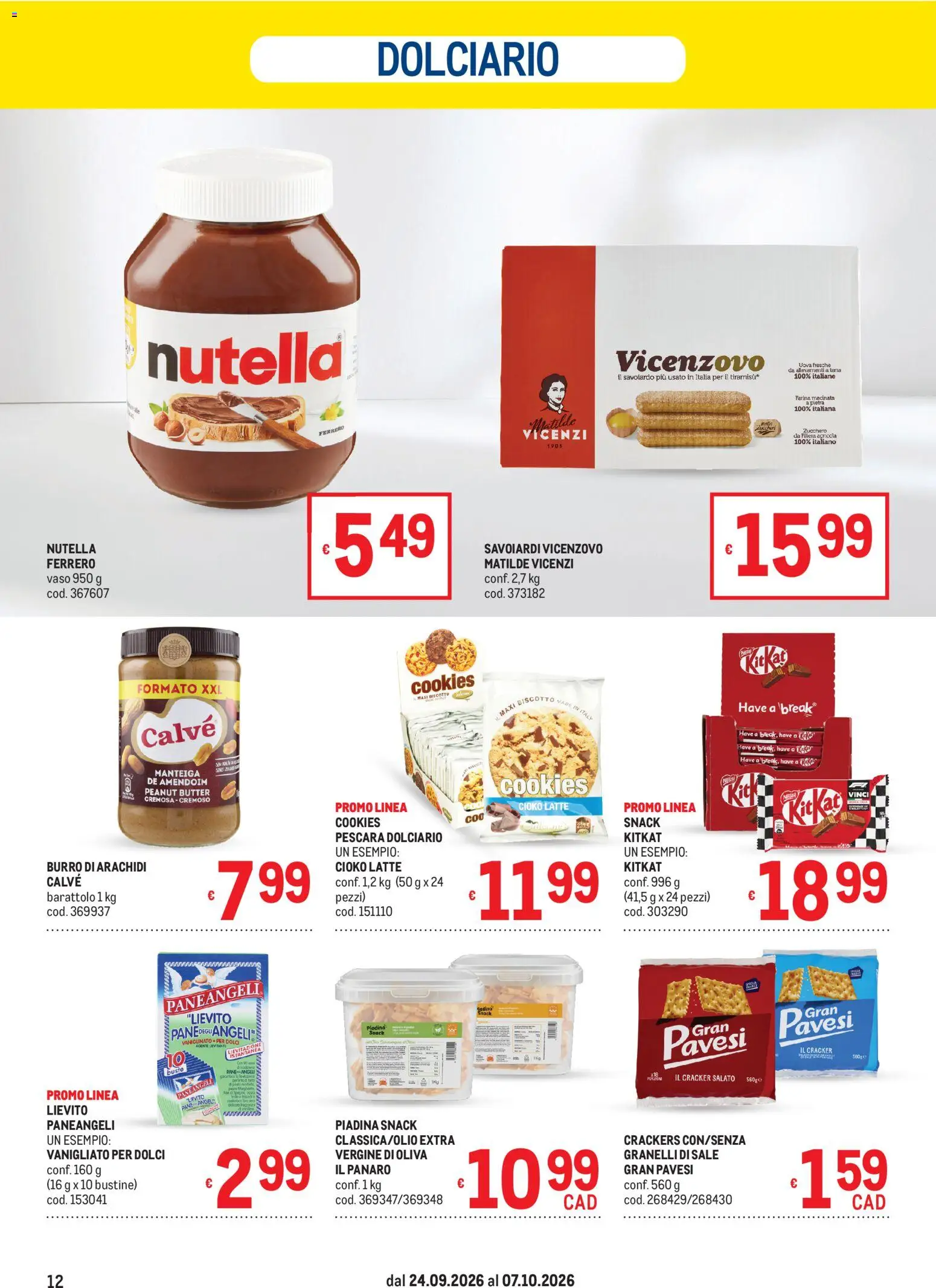 Volantino Metro del 24/09/2026 | Pagina: 12 | Prodotti: Sale, Burro, Farina, Piadina
