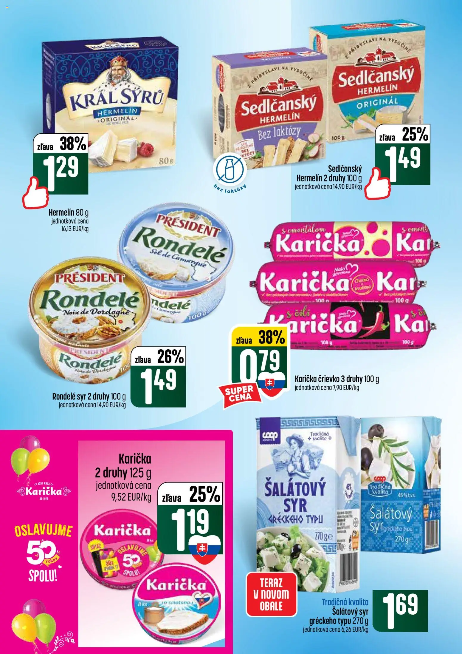Nové COOP Jednota akcie – leták je platný od 02.07.2026 | Strana: 20 | Produkty: Syr