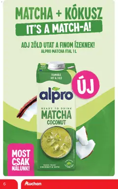 Auchan Green week ajánlataink - amely érvényes a következő dátumtól: 23.04.2026 | Oldal: 6 | Termékek: Alpro, Kokusz