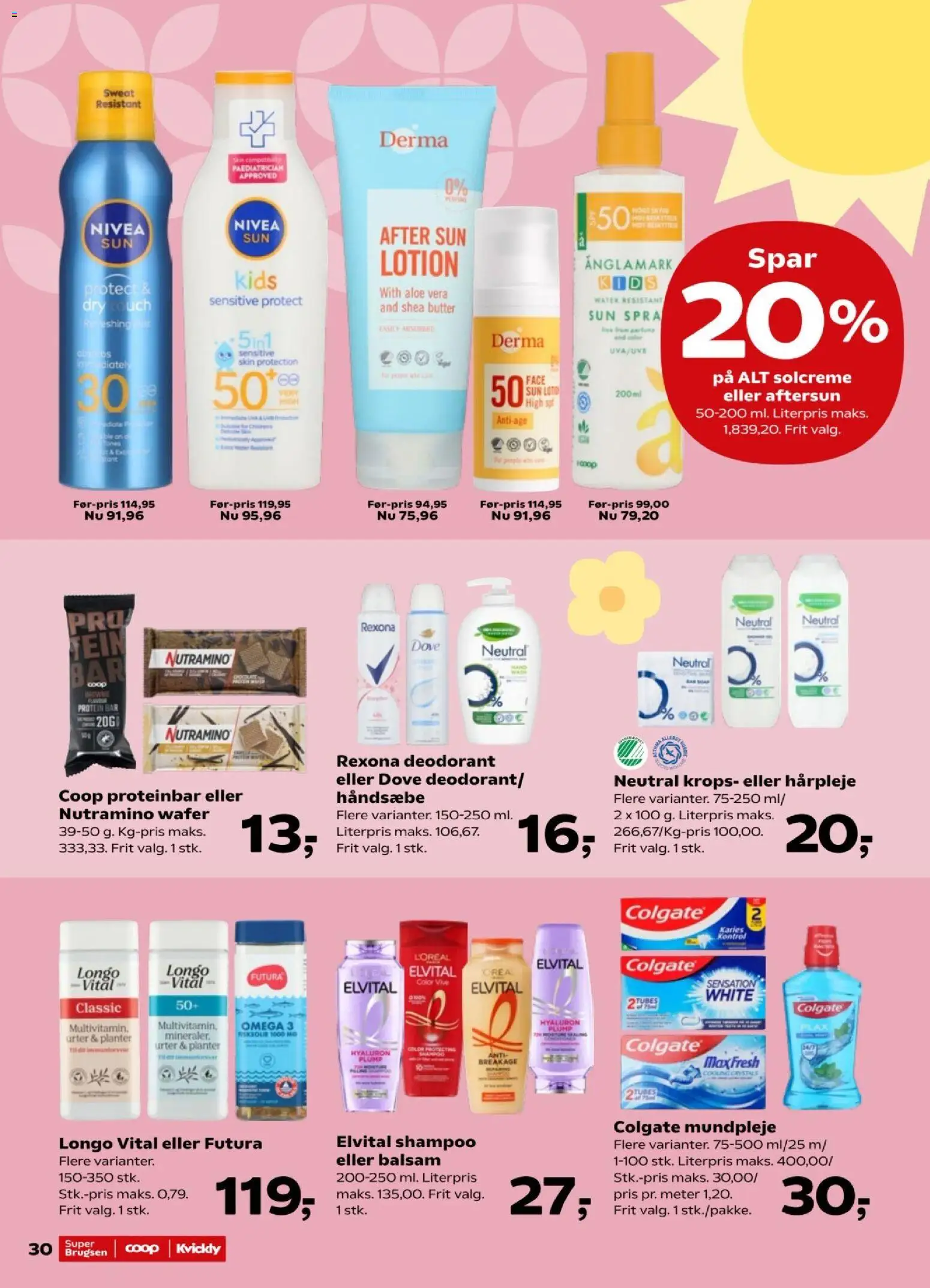 Kvickly tilbudsavis – gyldig fra 17/07/2026 | Side: 34 | Produkter: Shampoo, Balsam, Solcreme, Aloe Vera
