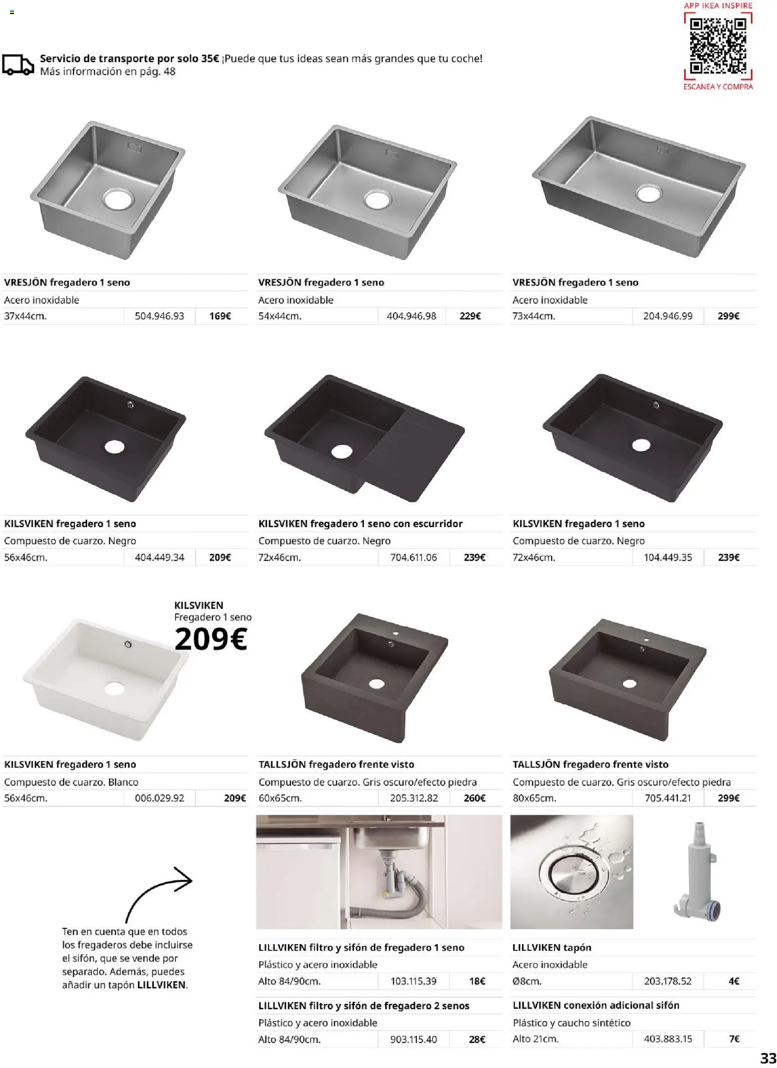 IKEA - Cocinas │ válido desde el 01/09/2026 | Página: 33 | Productos: Fregadero