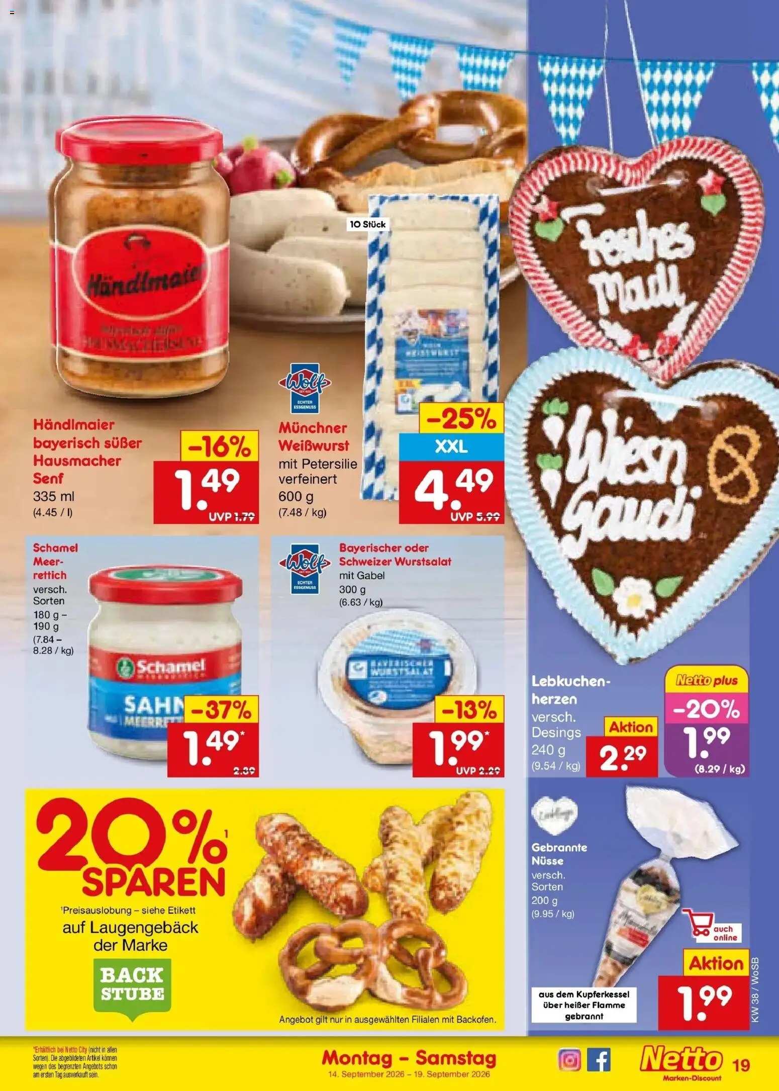 Netto Marken-Discount Prospekt Ludwigshafen-Edigheim – gültig ab 14.09.2026 | Seite: 29 | Produkte: Weißwurst, Petersilie, Nüsse
