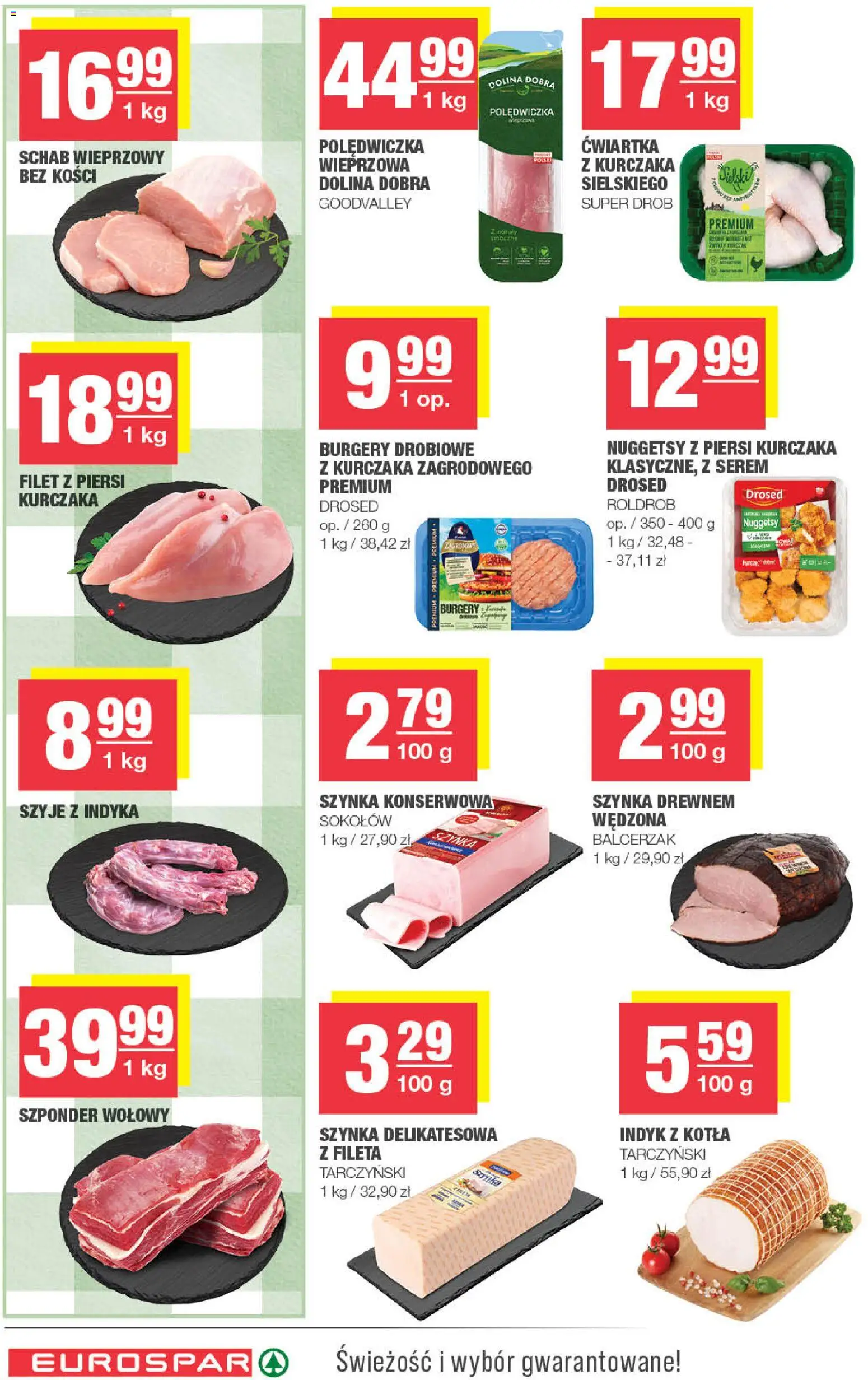 Spar gazetka - Eurospar od 23.09.2026 | Strona: 6 | Produkty: Schab, Schab wieprzowy, Drób, Filet