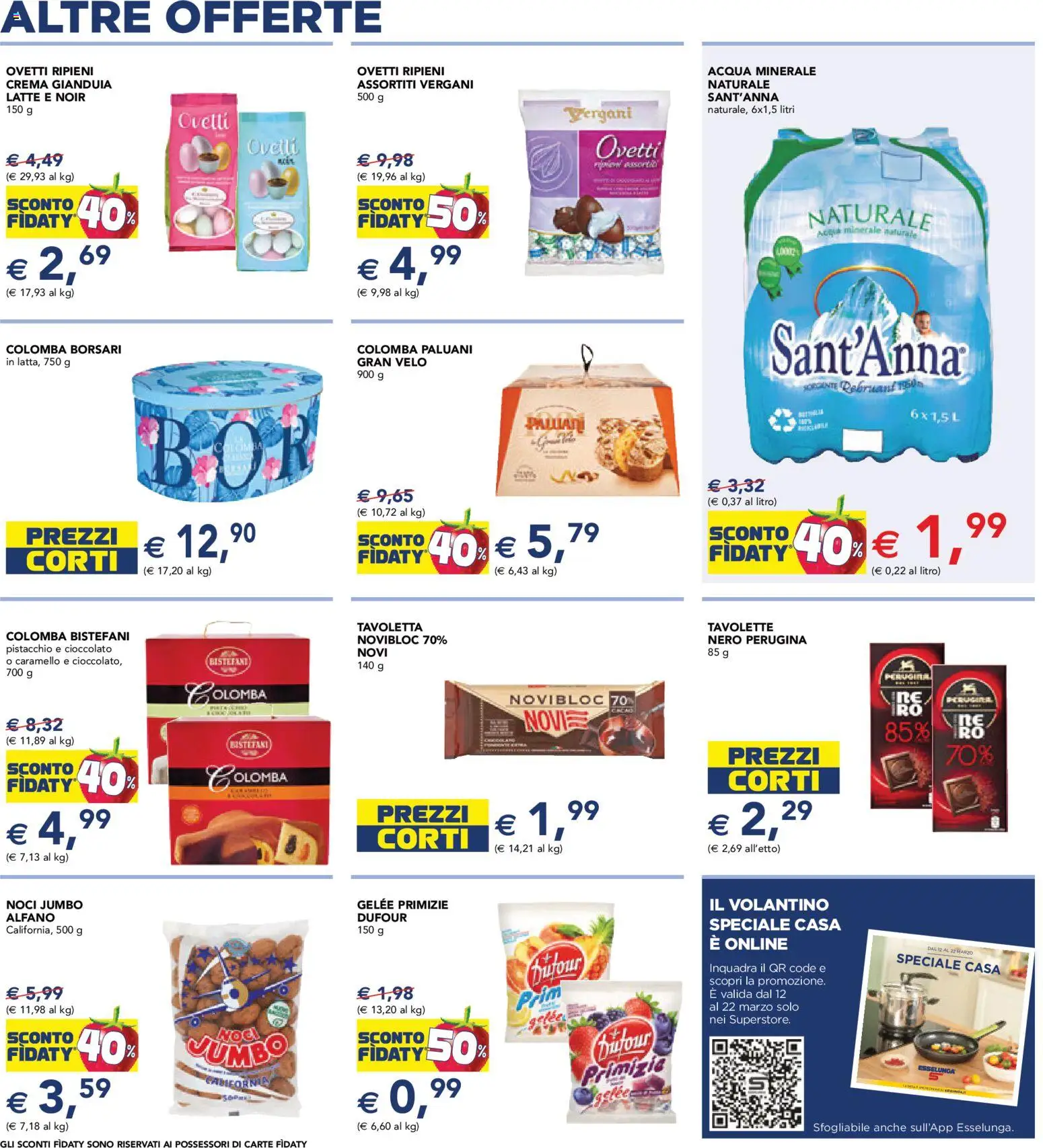 Volantino Esselunga S del 12.03.2026 | Pagina: 11 | Prodotti: Crema, Cioccolato, Acqua, Latte