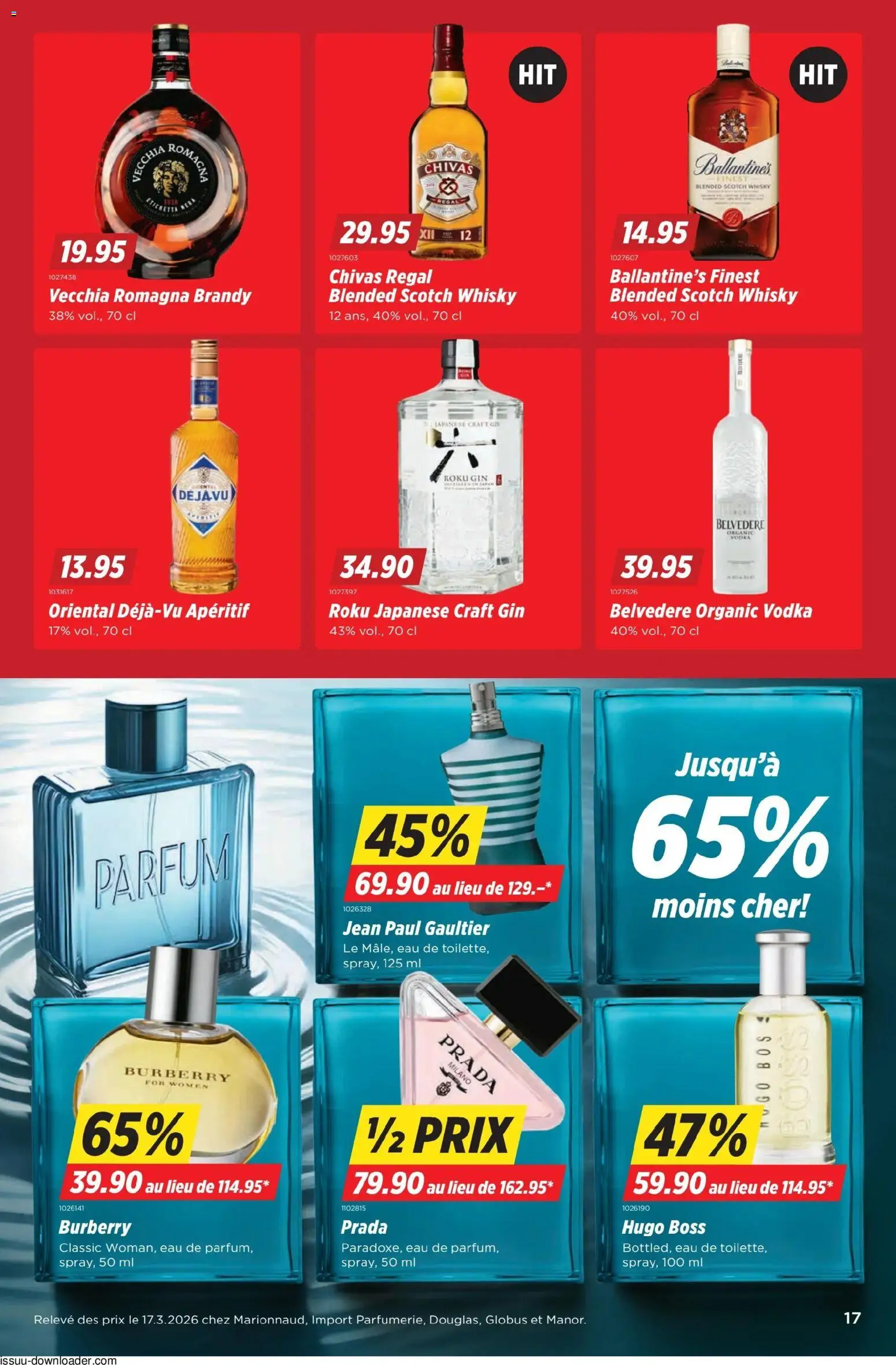 Denner aktionen FR – gültig ab 07.05.2026 | Seite: 17 | Produkte: Regal, Parfüm, Eau de toilette, Gin