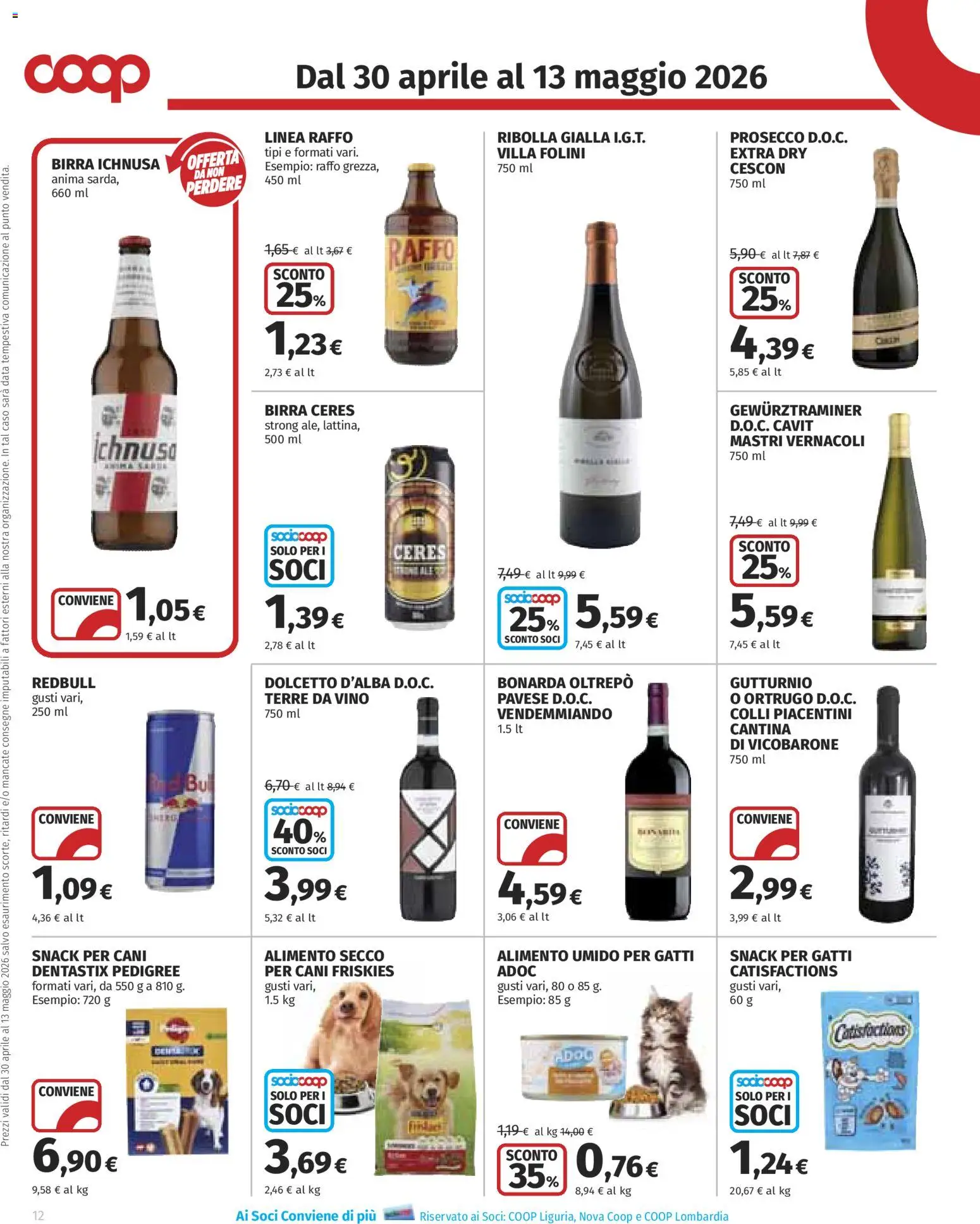 Volantino COOP del 30.04.2026 | Pagina: 12 | Prodotti: Birra, Prosecco, Data, Ceres