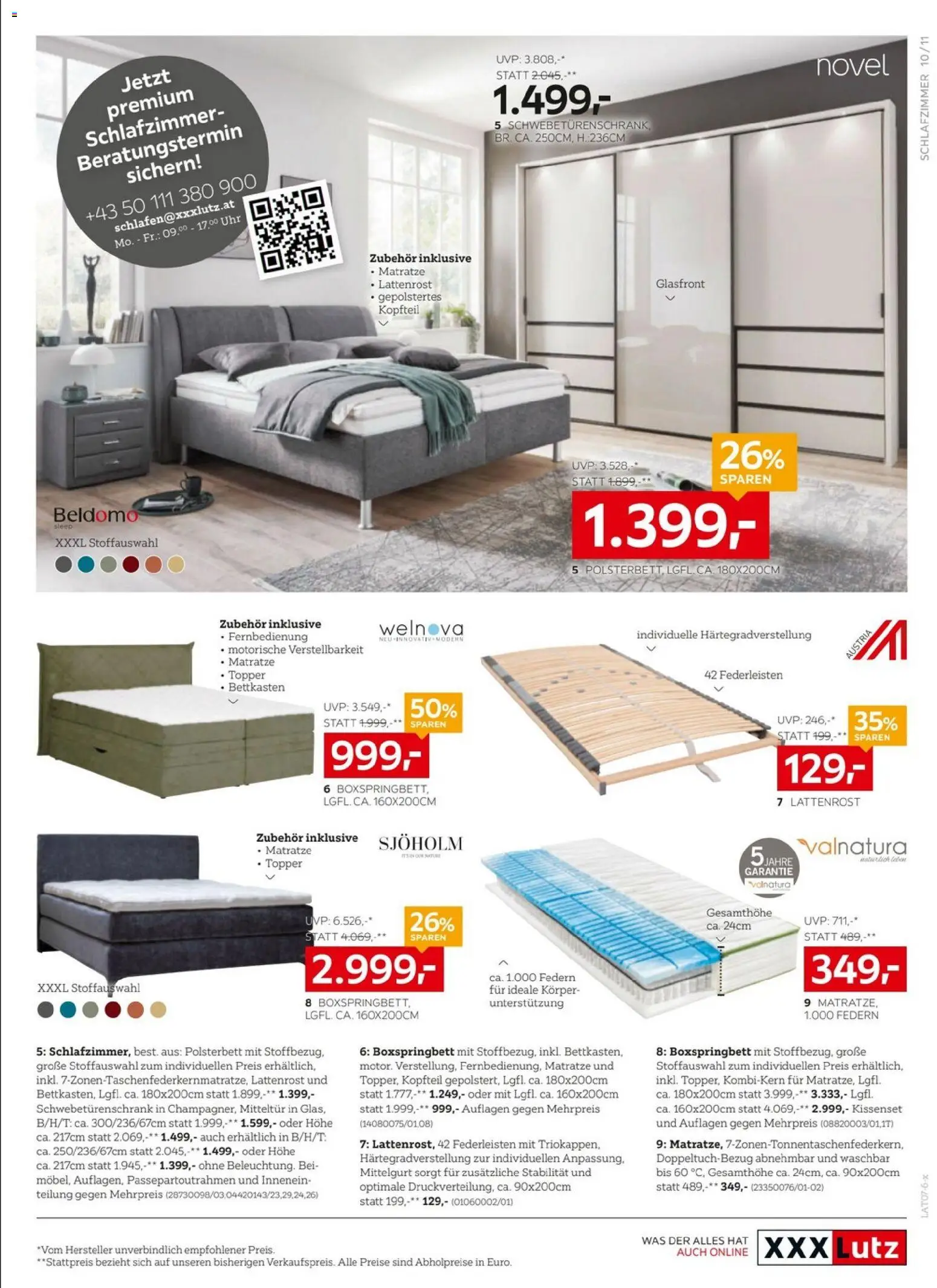 XXXLutz Prospekt aktuell gültig ab 16.06.2026 | Seite: 11 | Produkte: Uhr, Matratze, Lattenrost