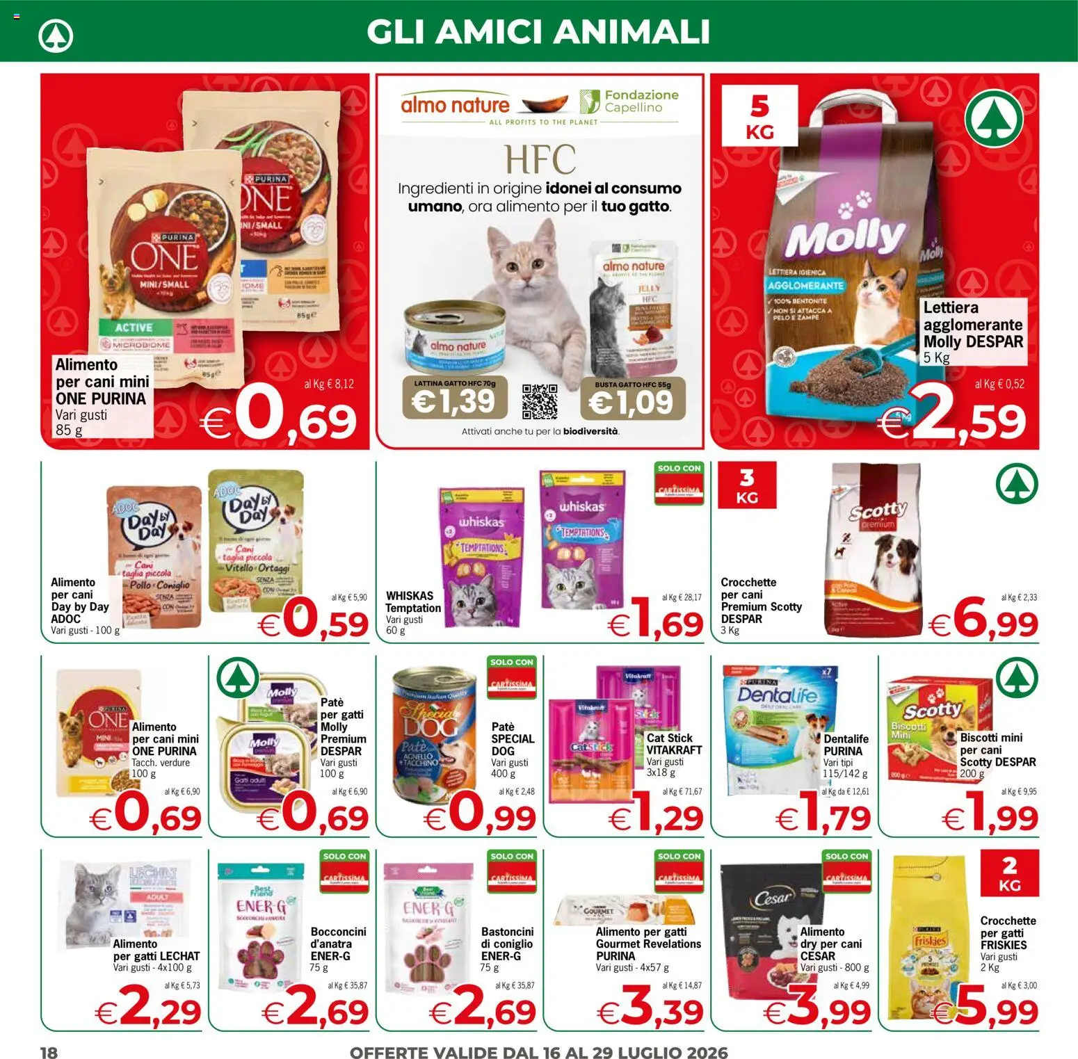 Volantino Eurospar del 16/07/2026 | Pagina: 18 | Prodotti: Paté, Verdure, The, Agnello