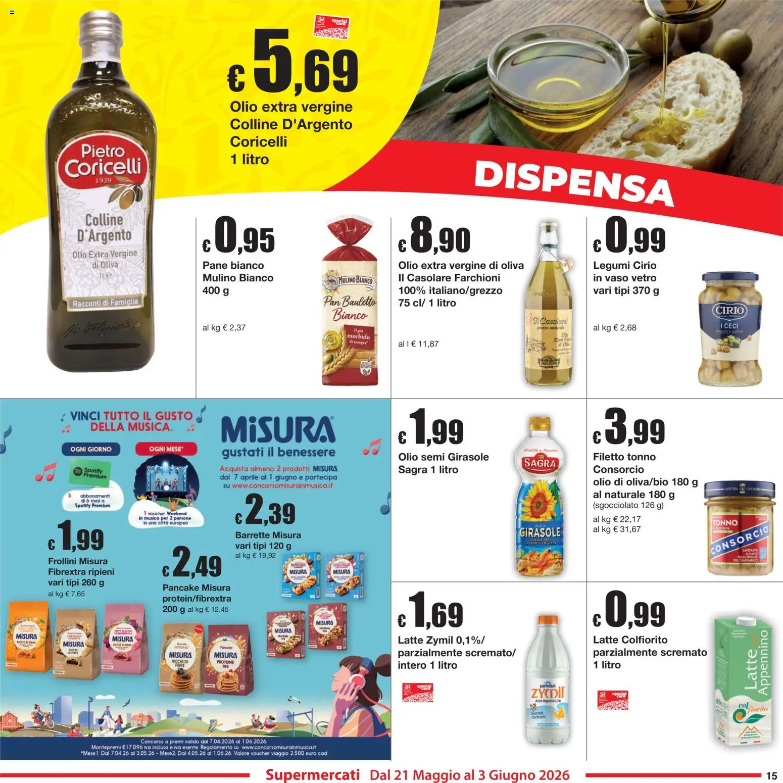 Volantino Sì con Te del 21.05.2026 | Pagina: 15 | Prodotti: Legumi, Latte, Olio, Tonno