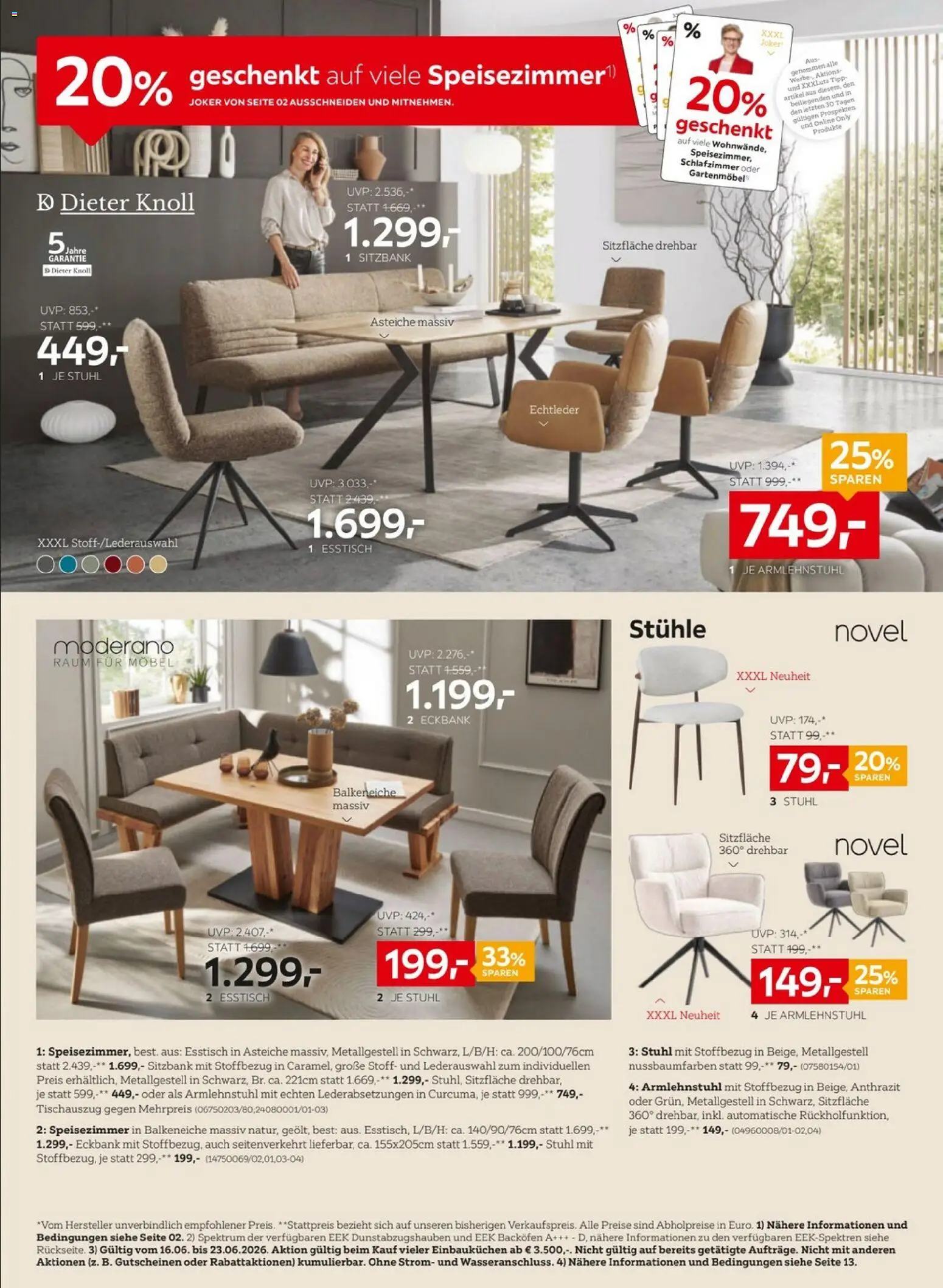 XXXLutz Prospekt aktuell gültig ab 16.06.2026 | Seite: 4 | Produkte: Stuhl, Gartenmöbel